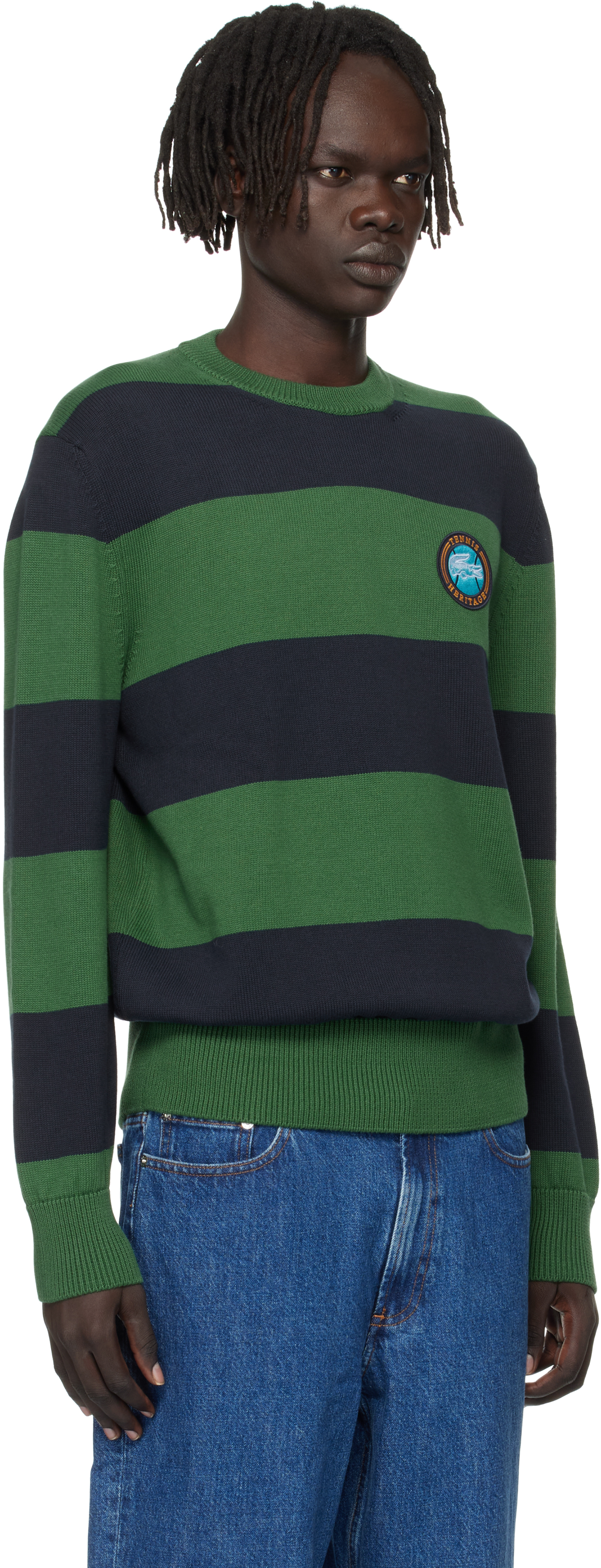 Lacoste Striped Sweater In Multi