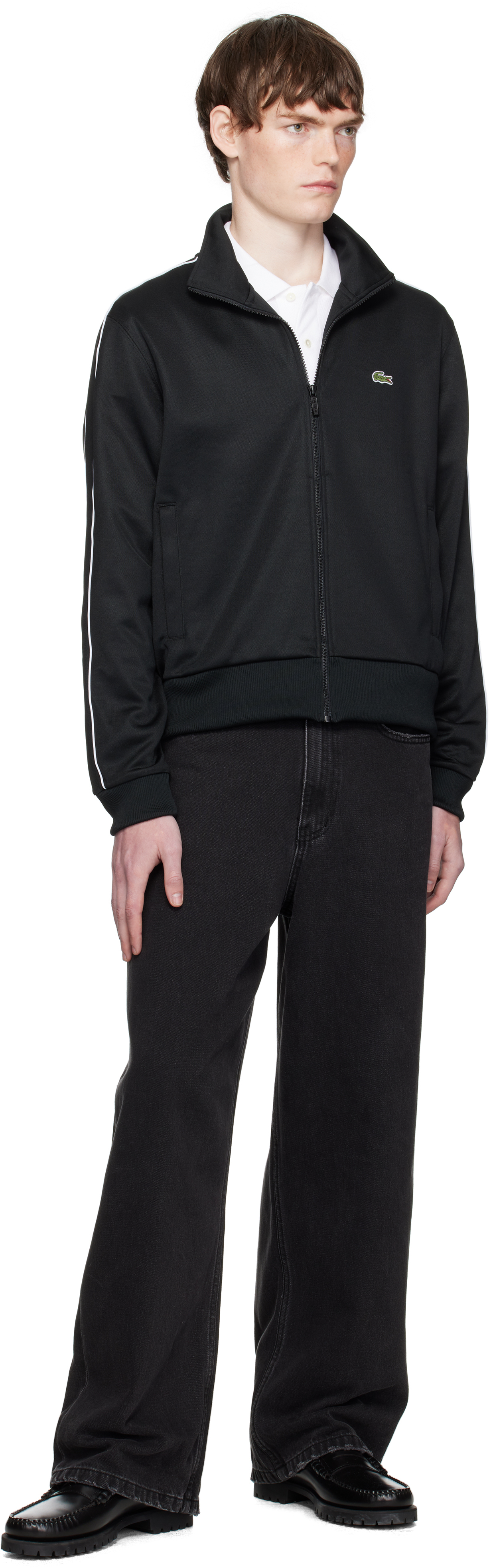 Lacoste Men's Paris Piquã© Zip-up Track Jacket - 4xl - 9 In Black