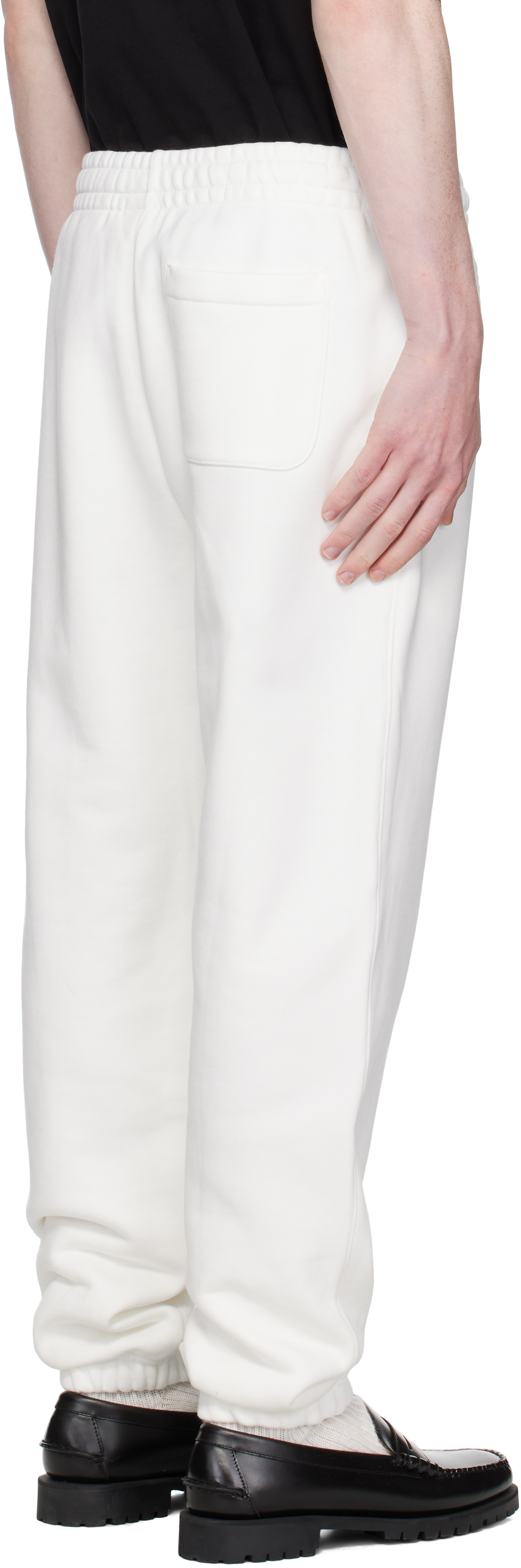 Lacoste White Fleece Sweatpants In White