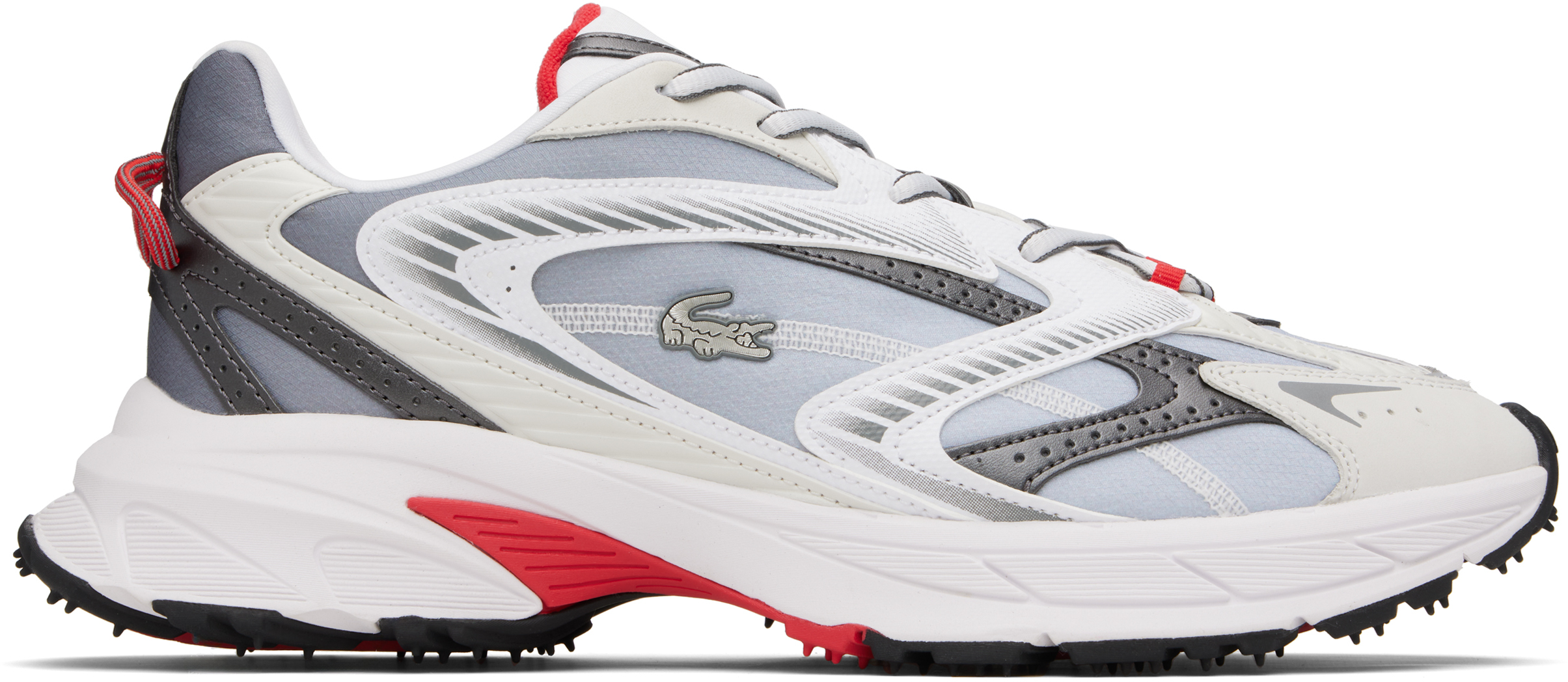 Lacoste White & Gray L003 Neo Shot Sneakers In Multi