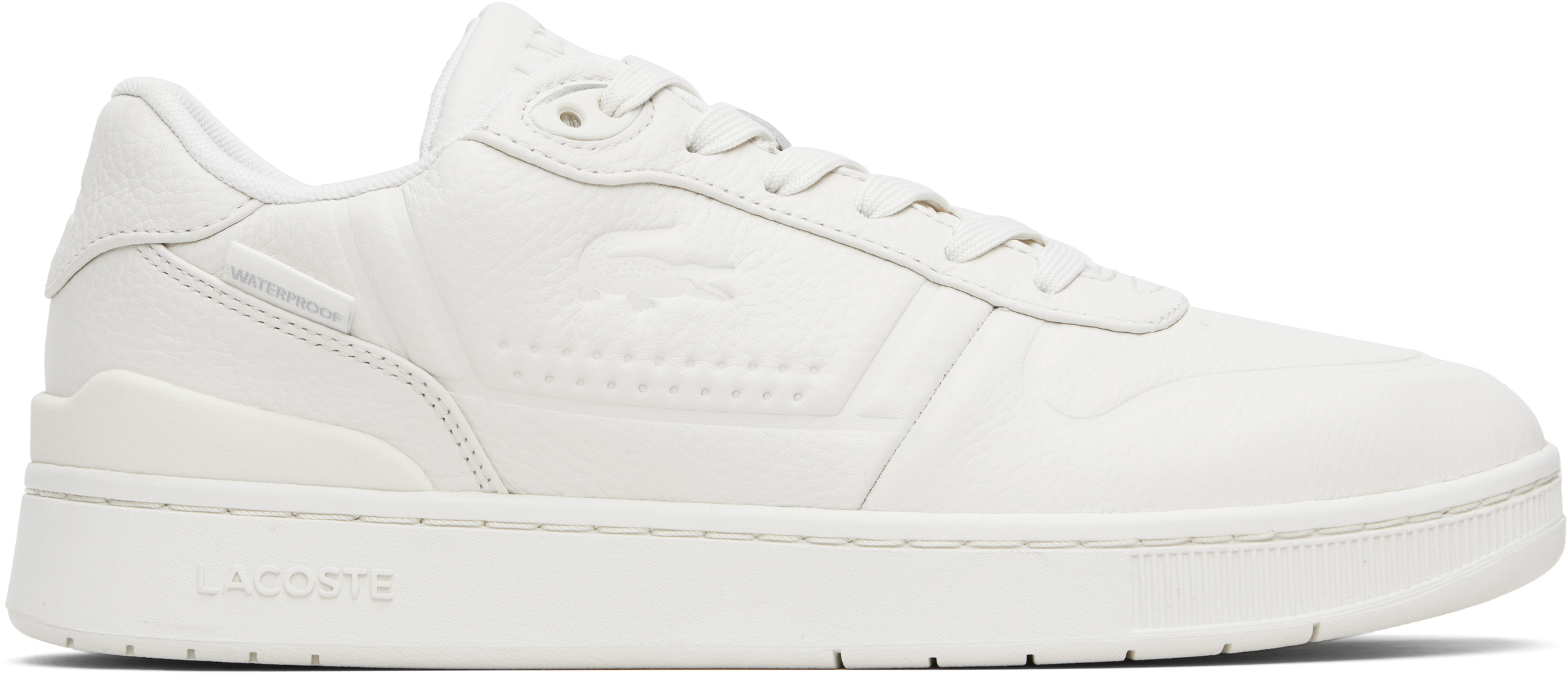 Lacoste White T-clip Shield Sneakers In White