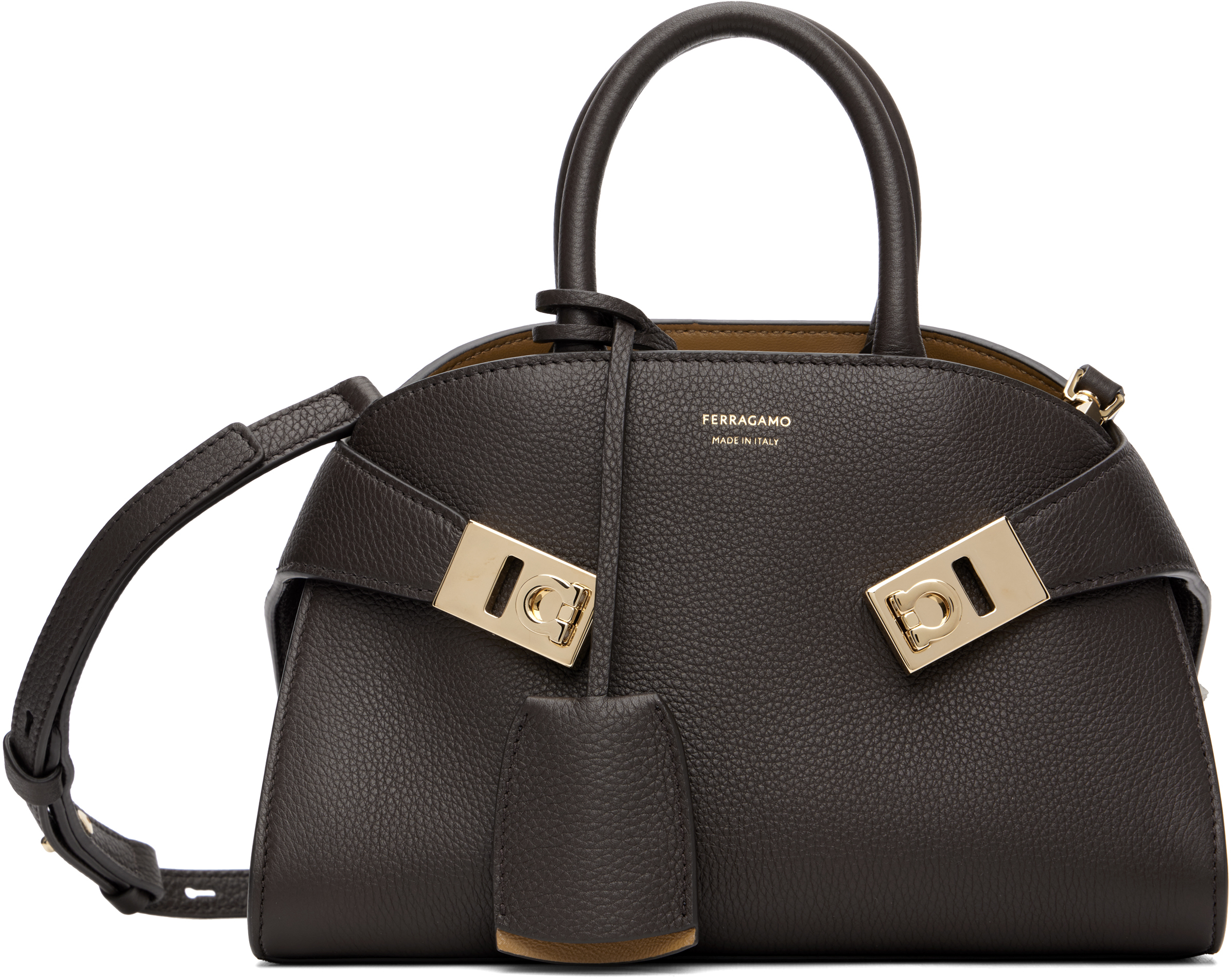 Brown Mini Hug Bicolor Bag