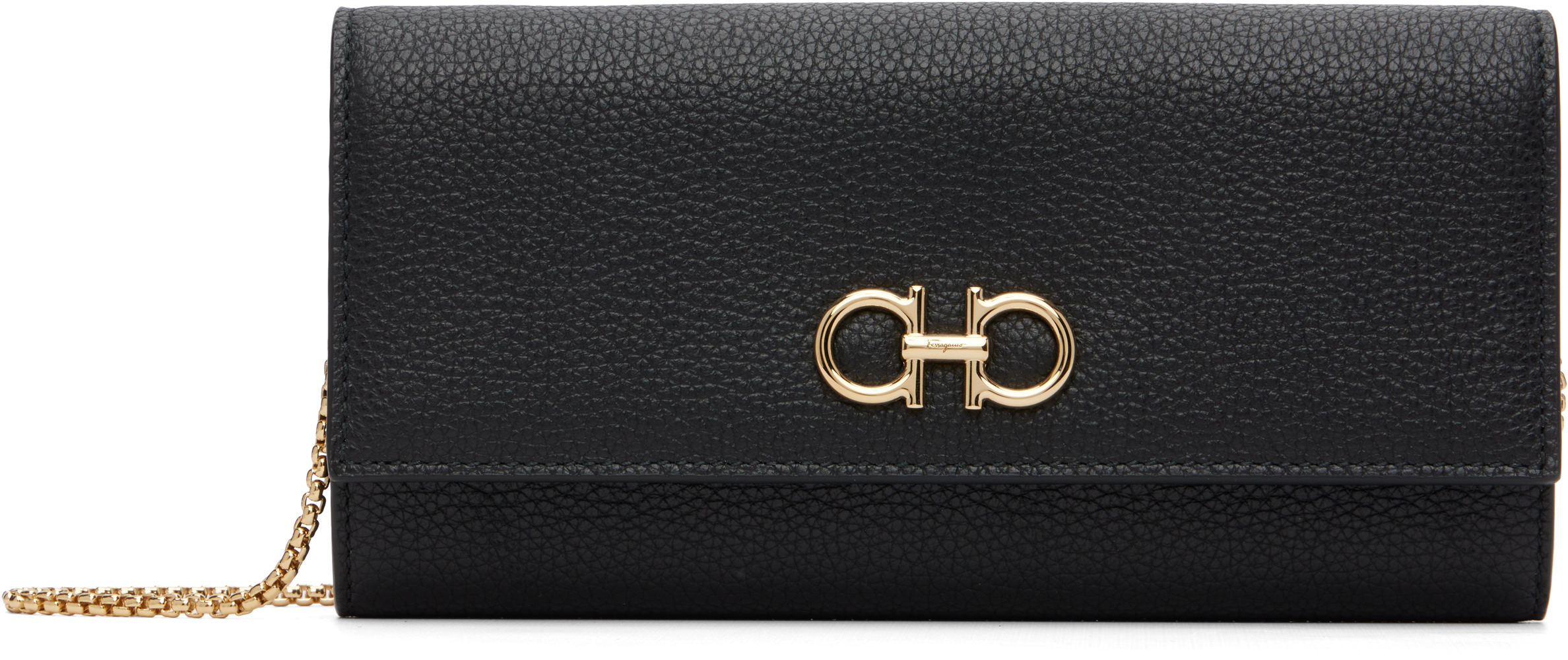 Black Gancini Wallet Chain Bag
