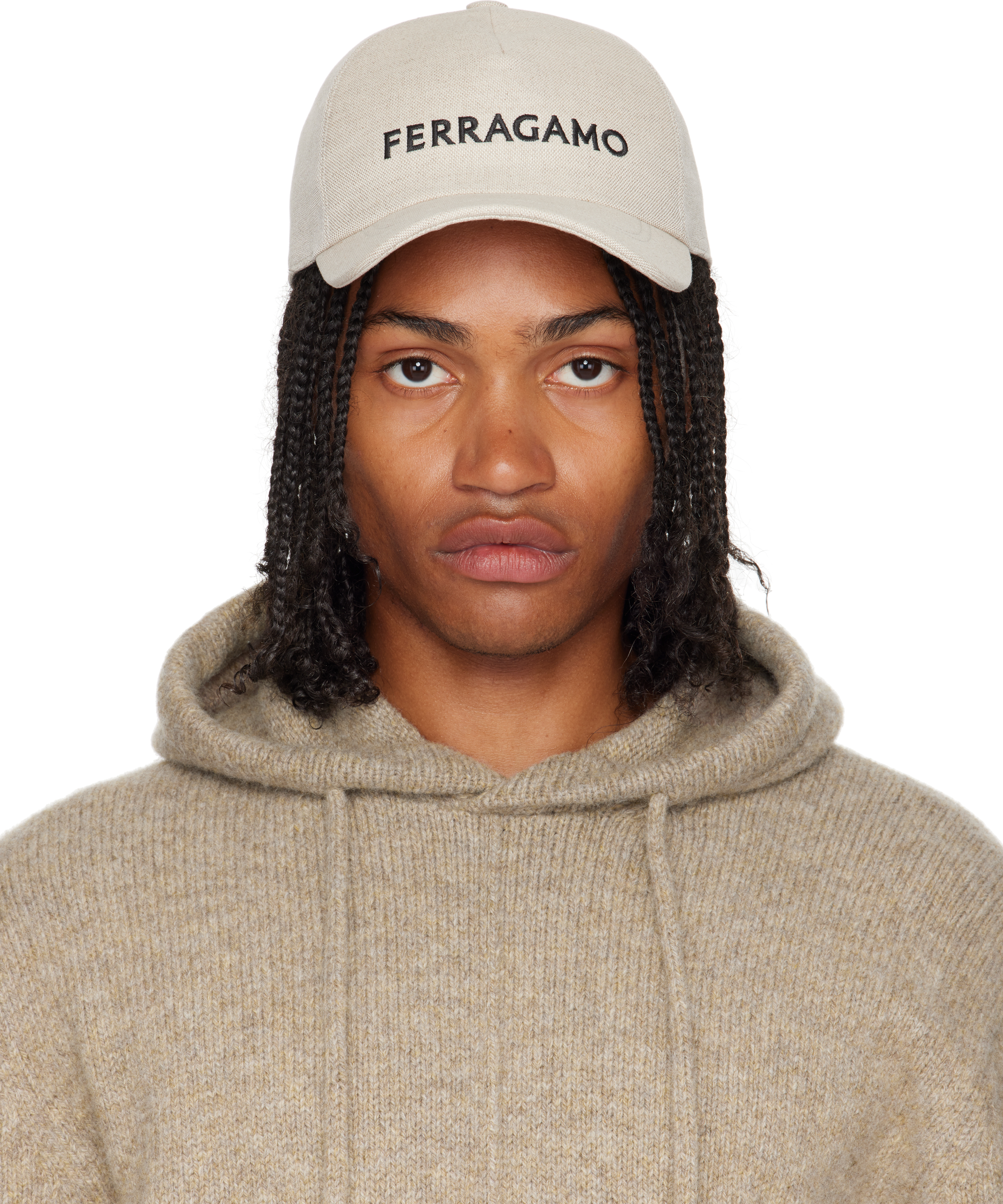 Ferragamo Beige Core Signature Cap