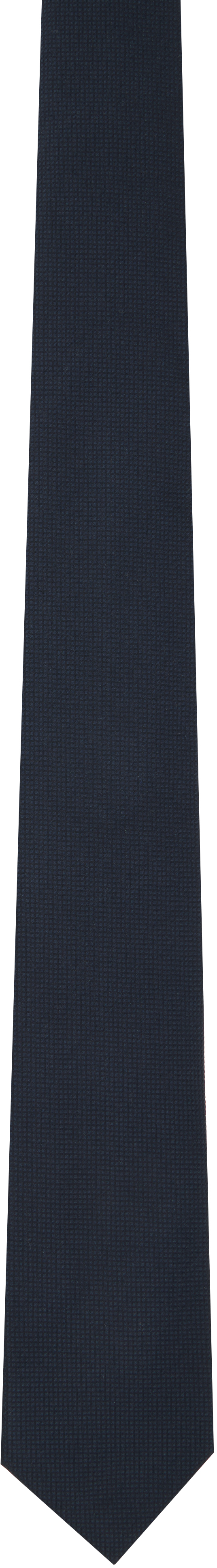 Navy Cotton & Silk Piquet Tie