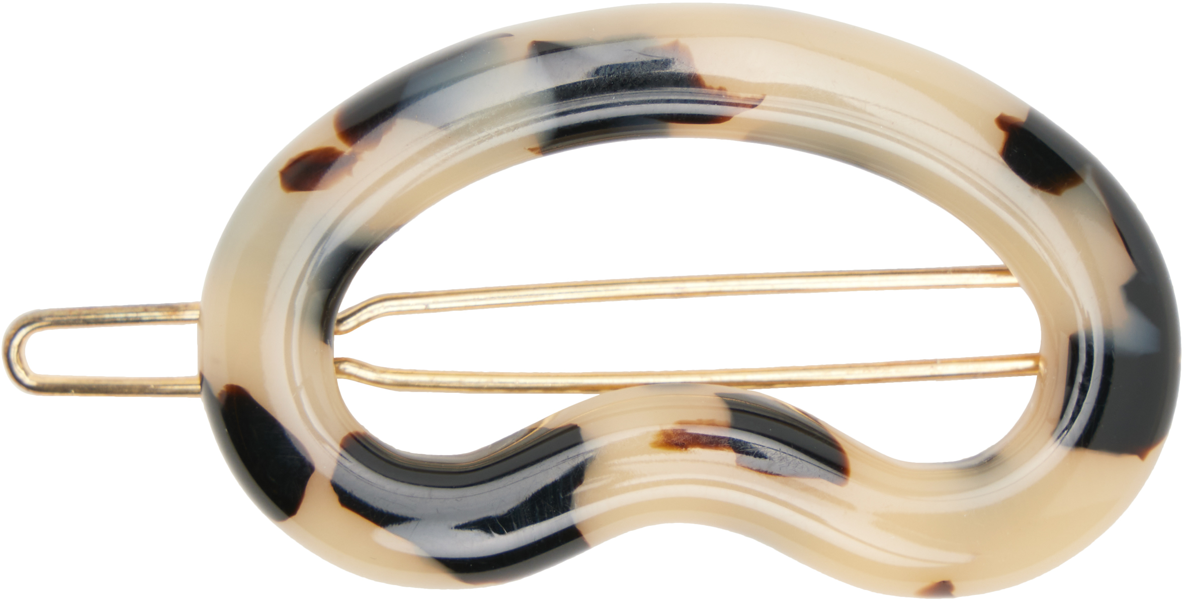 Off-White & Black Bean Hair Clip