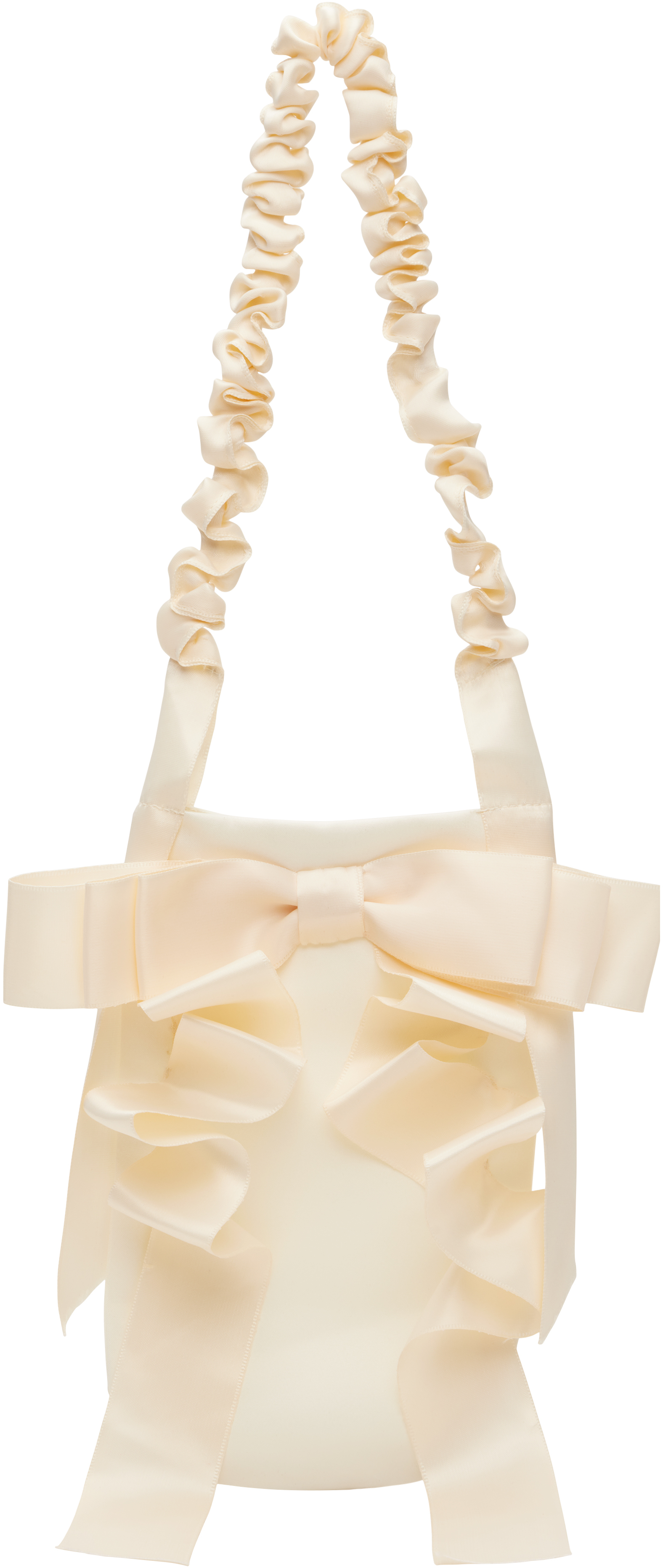 Gohar World Off-white Demi-baguette Bag