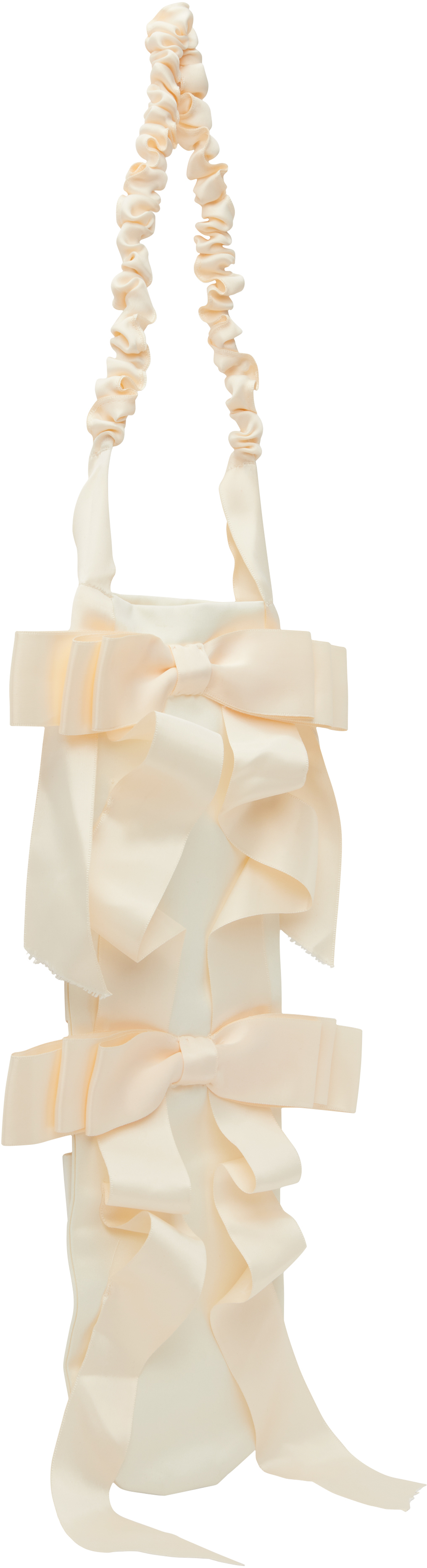 Gohar World Off-white Baguette Bag In White