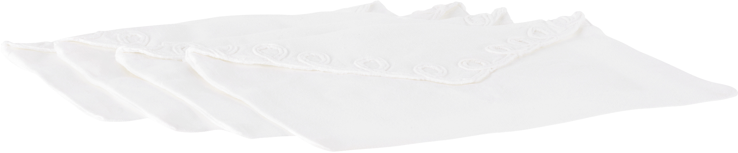 Gohar World Four-pack White Embroidered Lace Envelopes