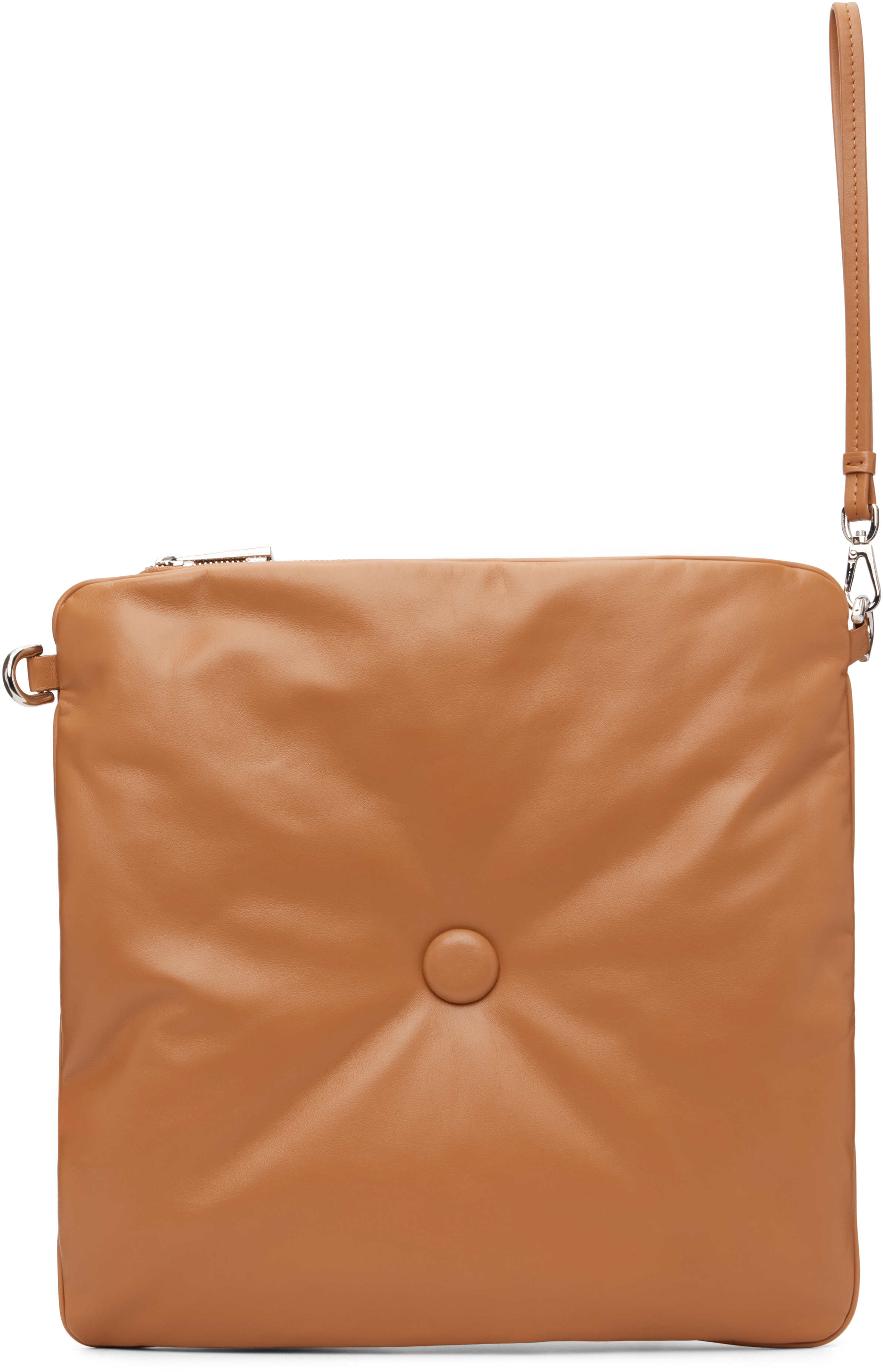 Julie Kegels Tan Biche Cushion Pouch In Brown
