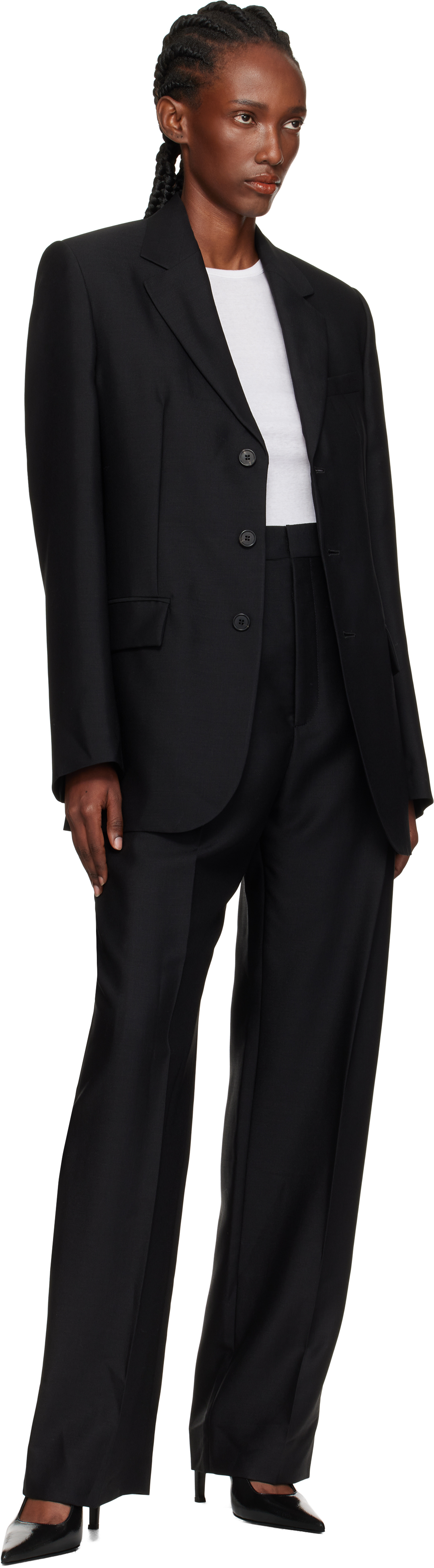 Wardrobe.nyc X Browns 50 Single-breasted Wool Blazer In Black