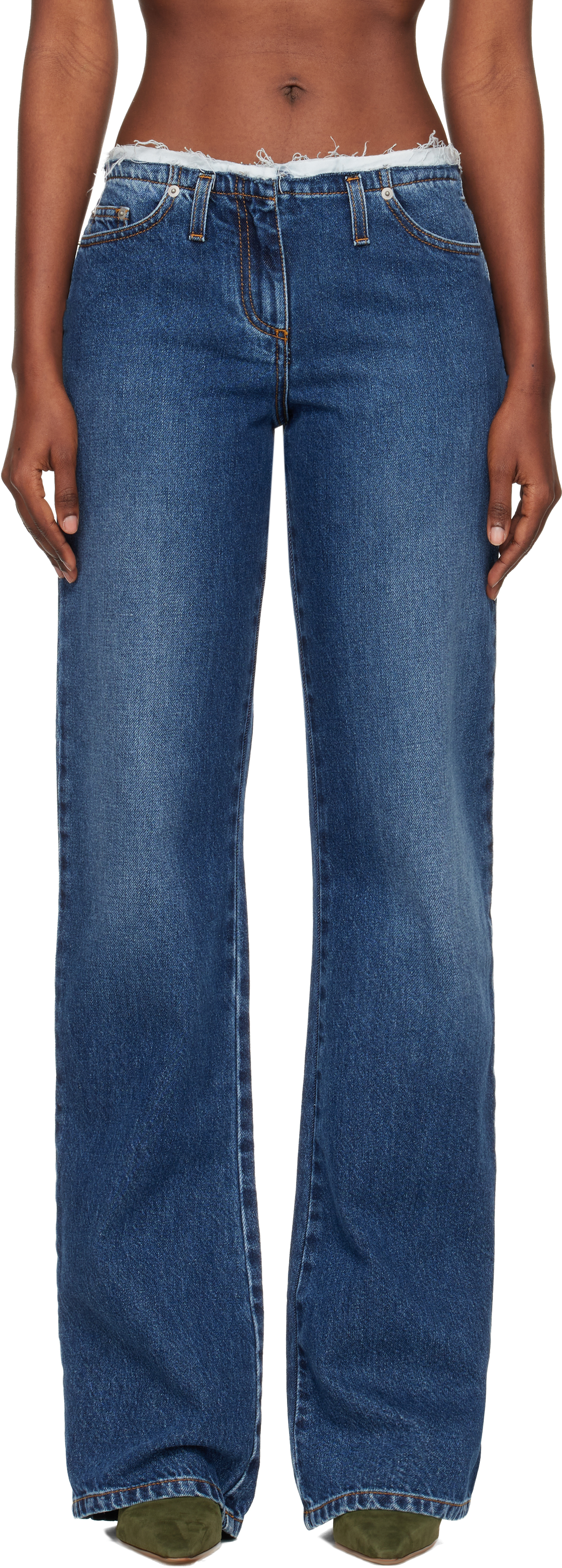 Julie Kegels Blue Po Jeans In Blue