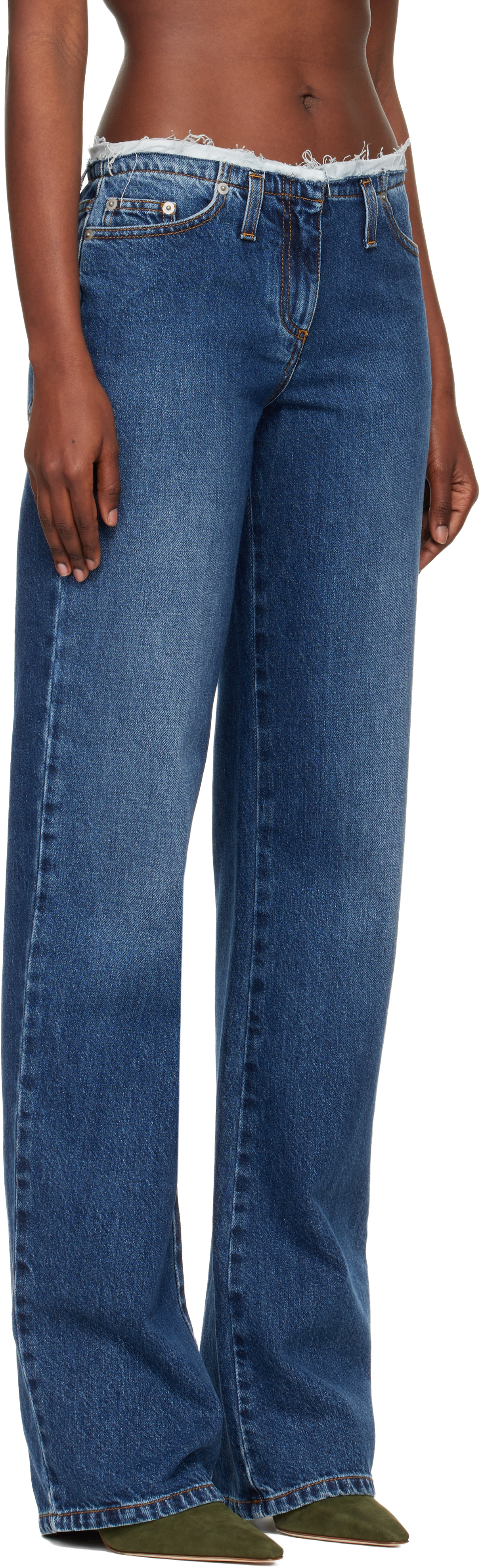 Julie Kegels Blue Po Jeans In Blue