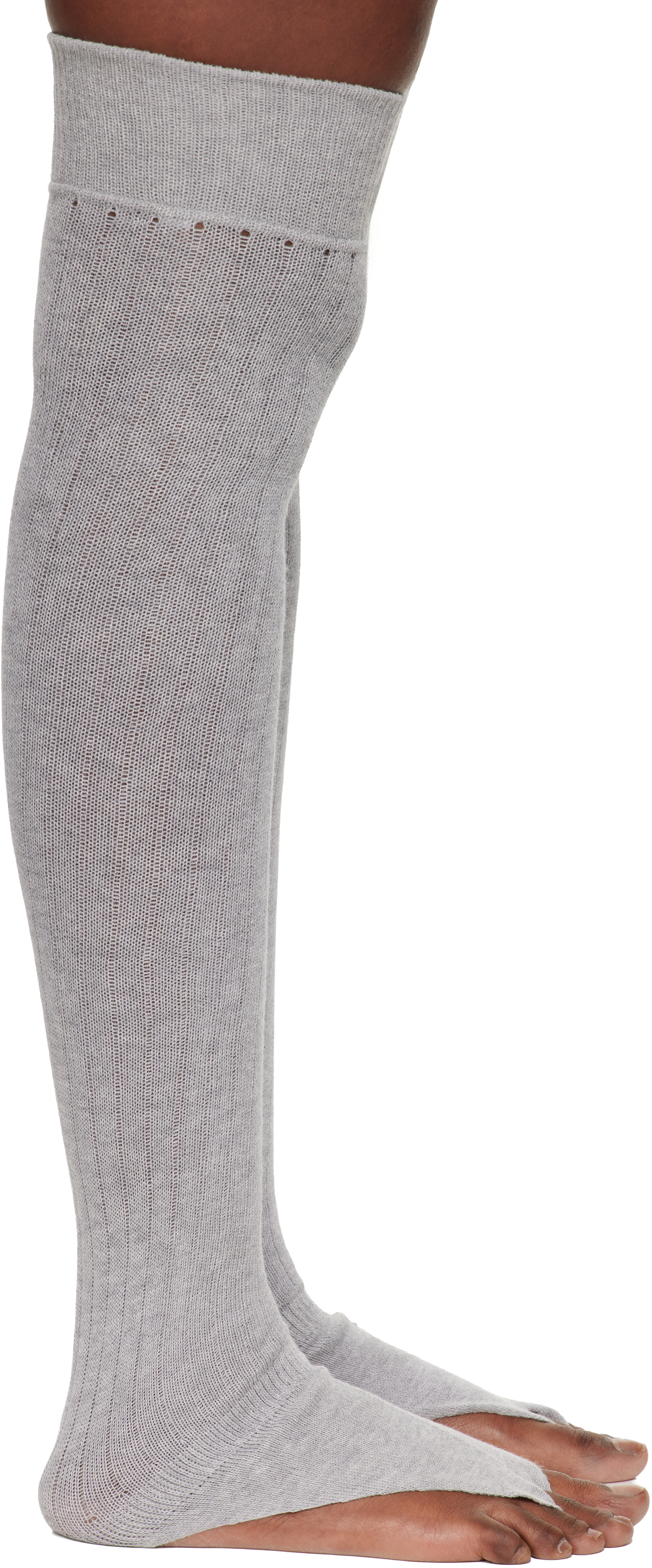 Julie Kegels Gray Thong Socks In Gray