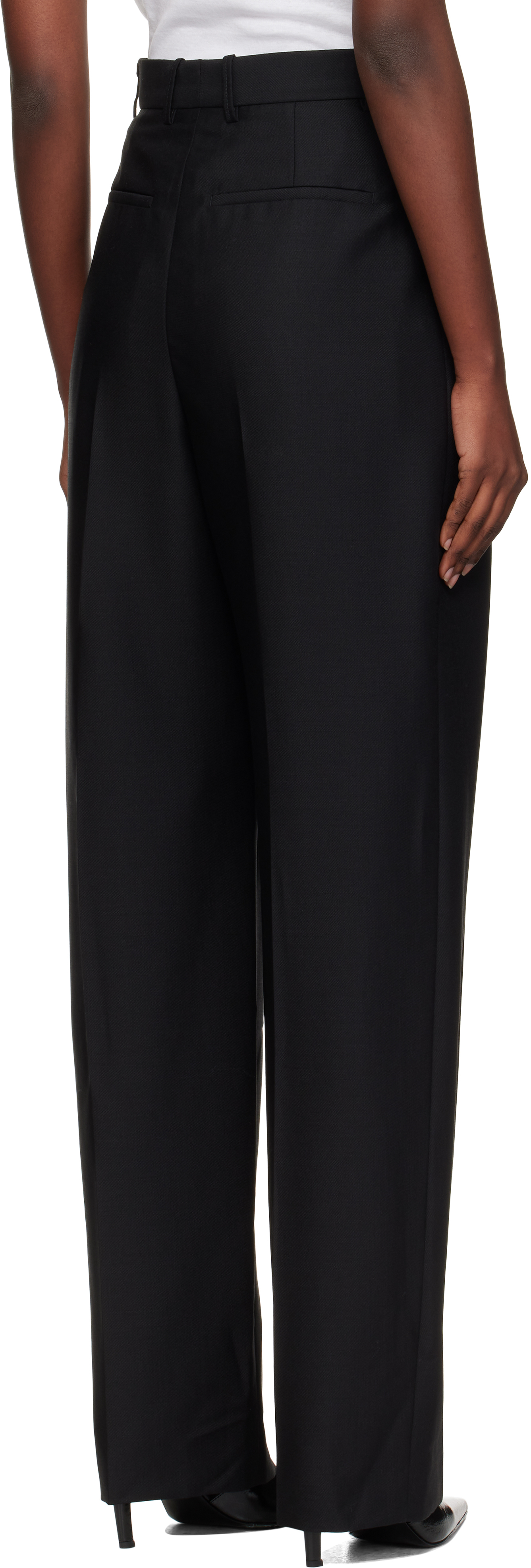 Wardrobe.nyc Black Light Mid Rise Trousers In Black
