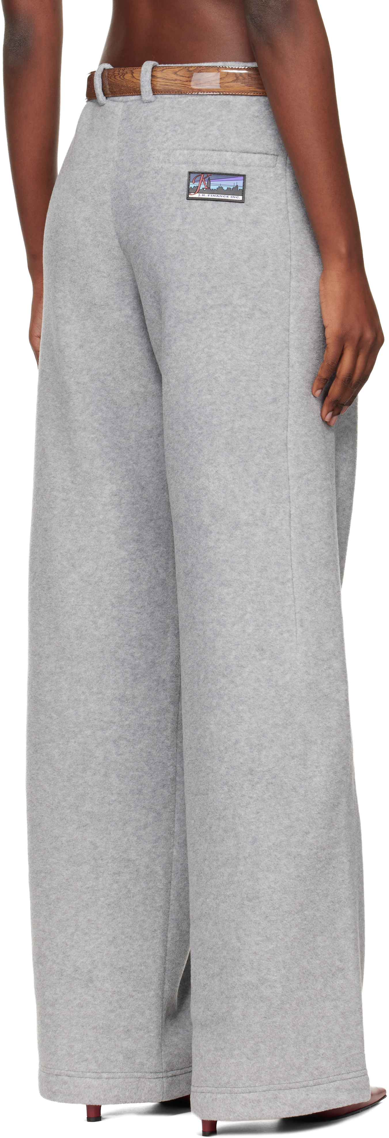 Julie Kegels Gray Fleece Trousers In Gray