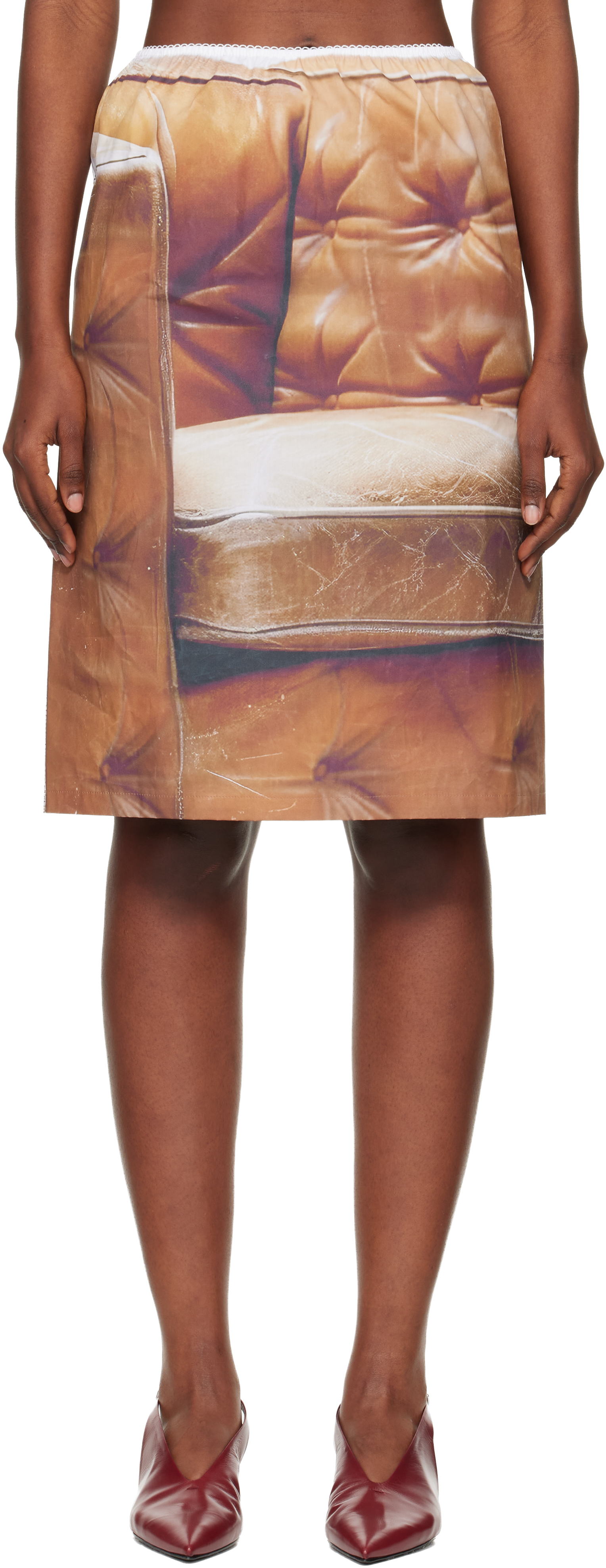 Julie Kegels Brown Sisley Slip Midi Skirt In Brown