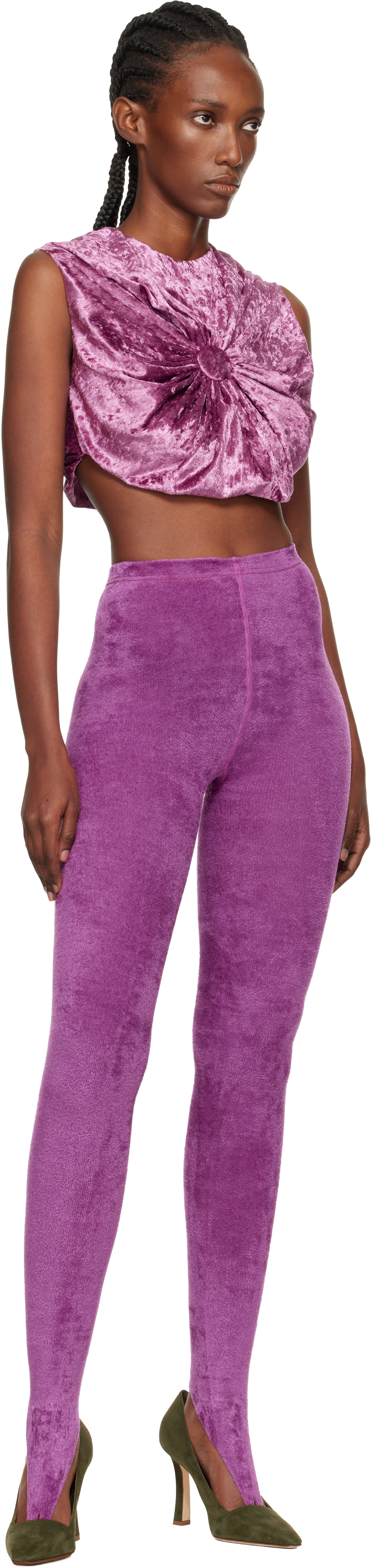 Julie Kegels Pink Tilda Button Cushion Top In Pink