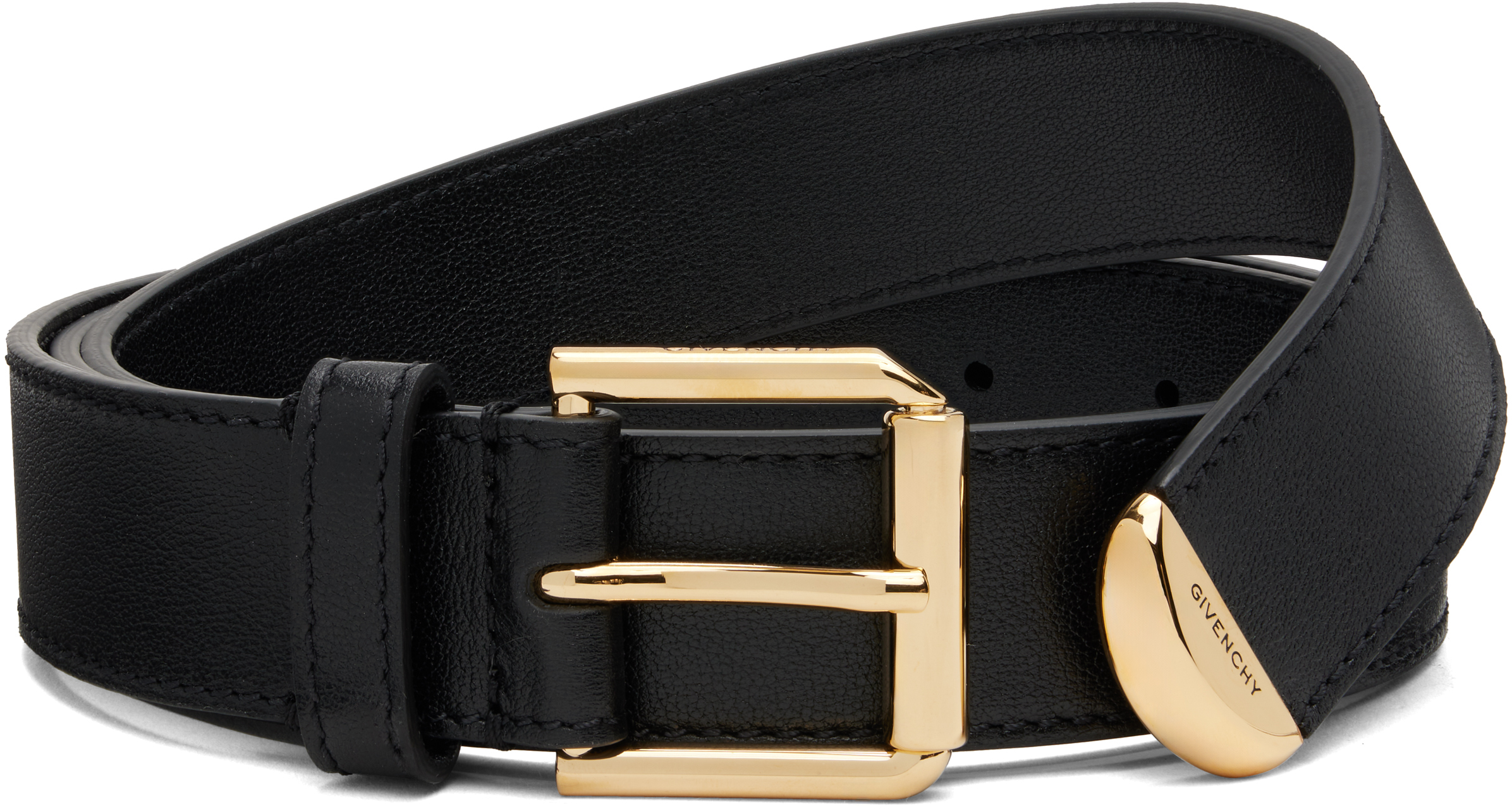 Givenchy Black Voyou Belt In Black