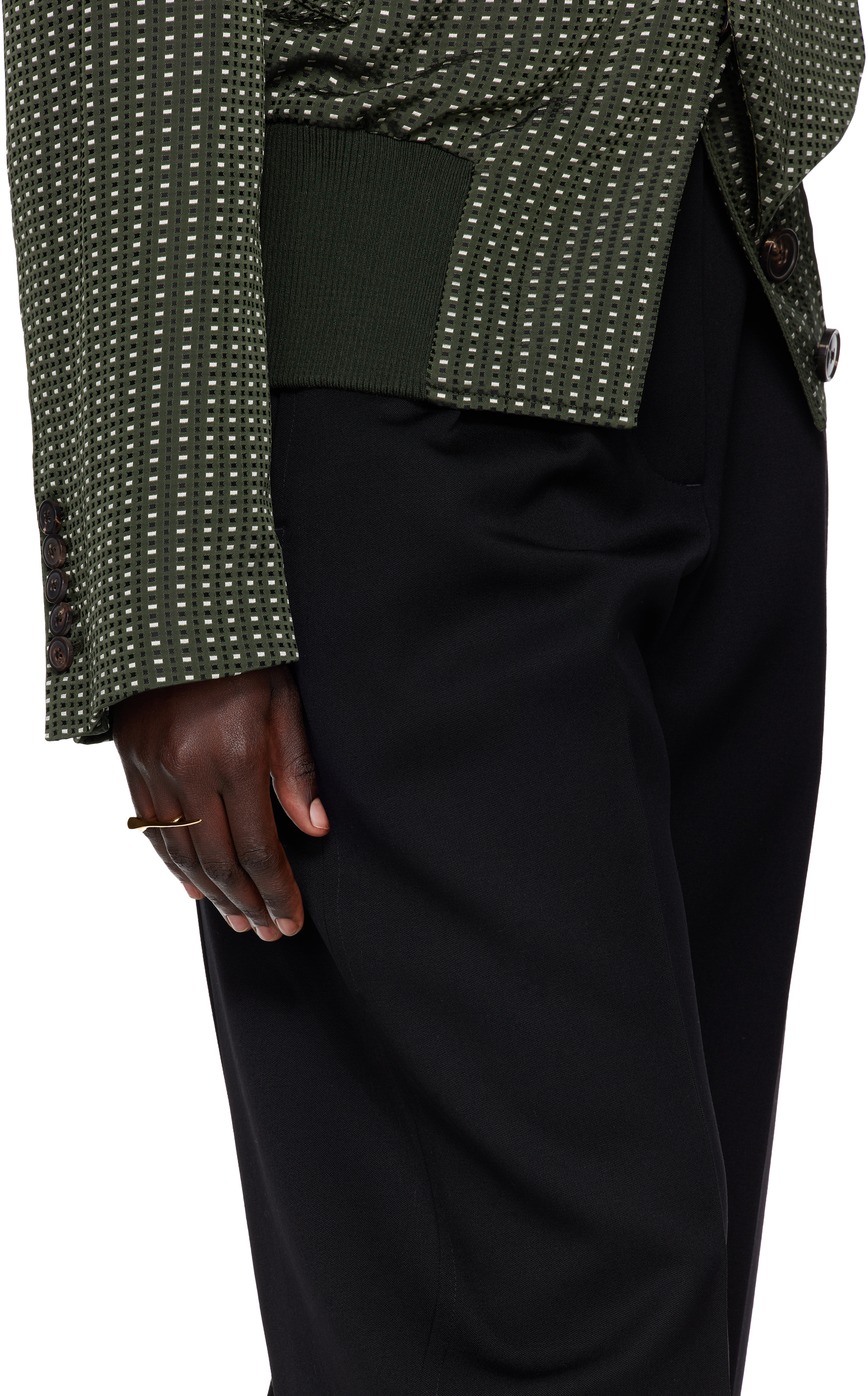 Givenchy Maple Seed Double Fingers Ring In Gold