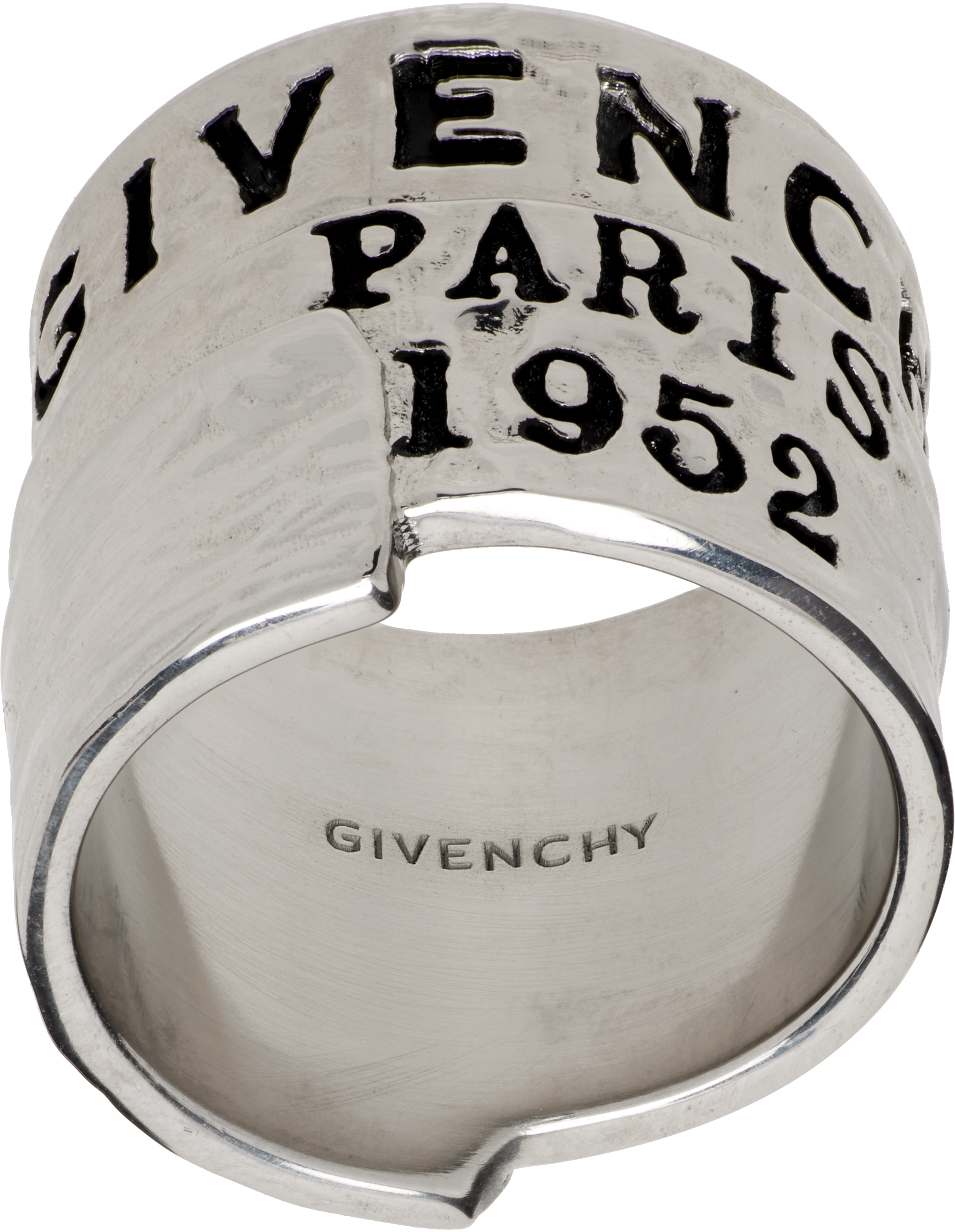 Givenchy '' Tape Ring In Silver