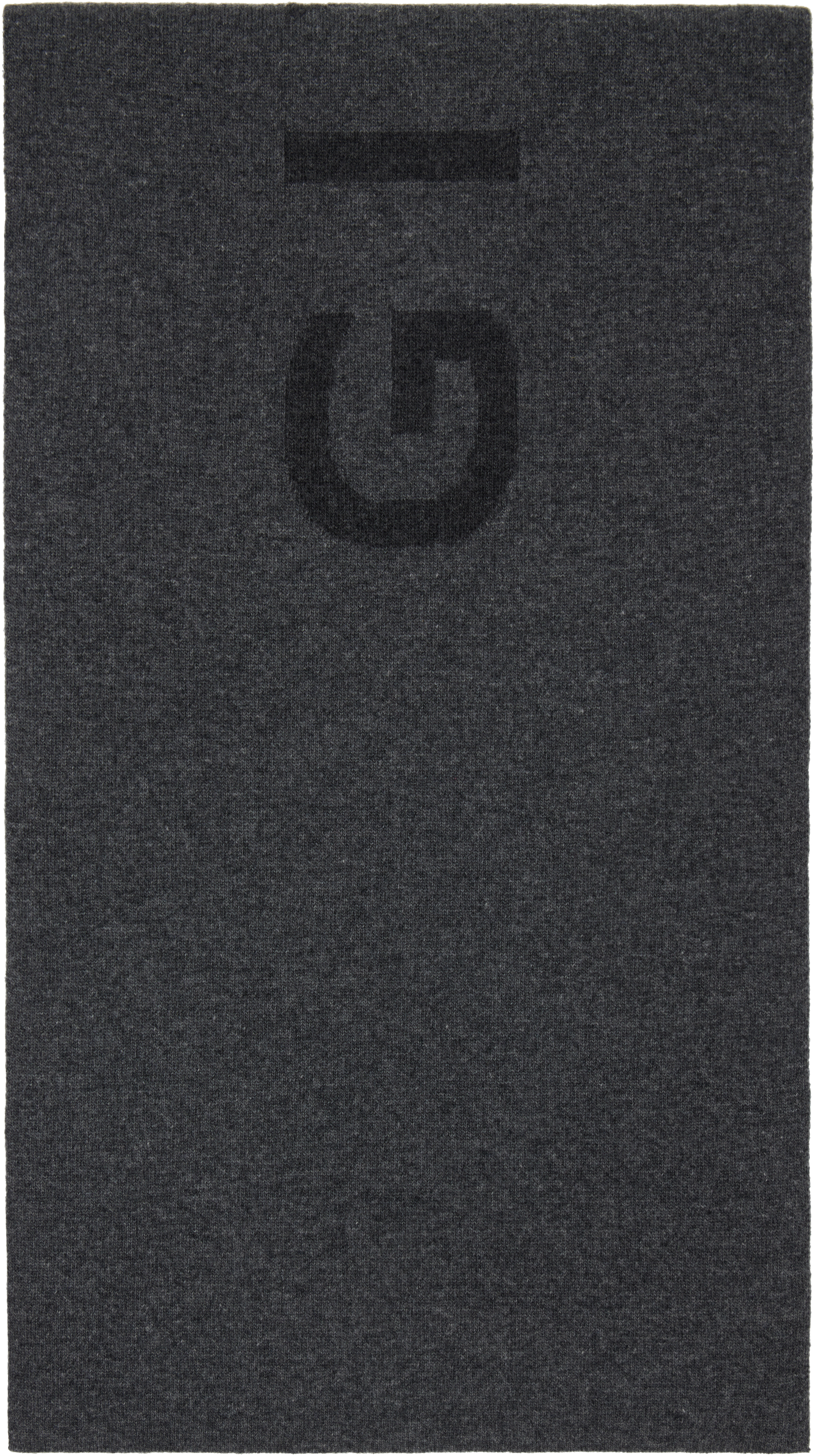 Gray 'Givenchy' Double Face Knit Scarf
