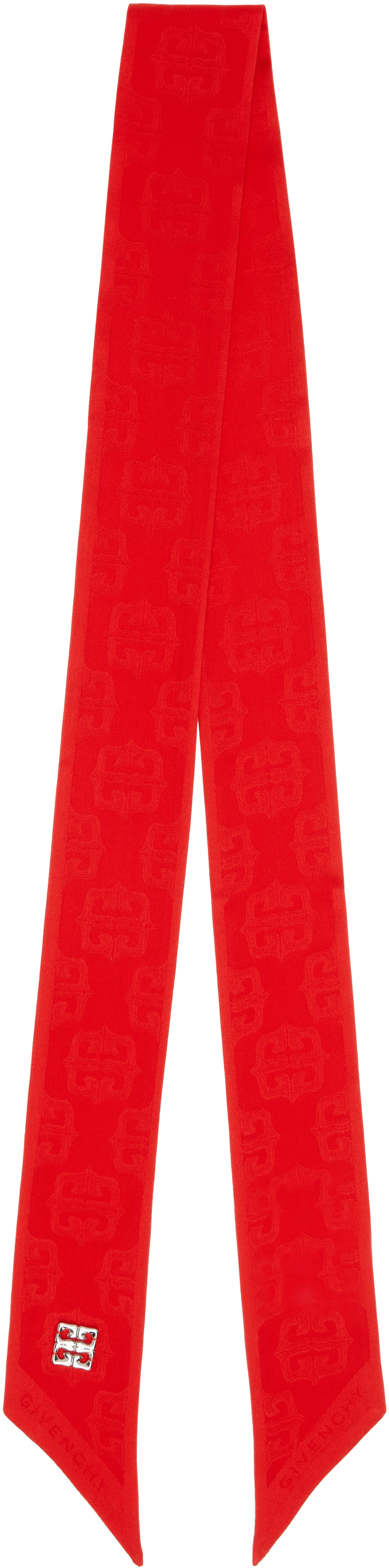 Red 4G Liquid Bandeau Rivet Bandeau Scarf