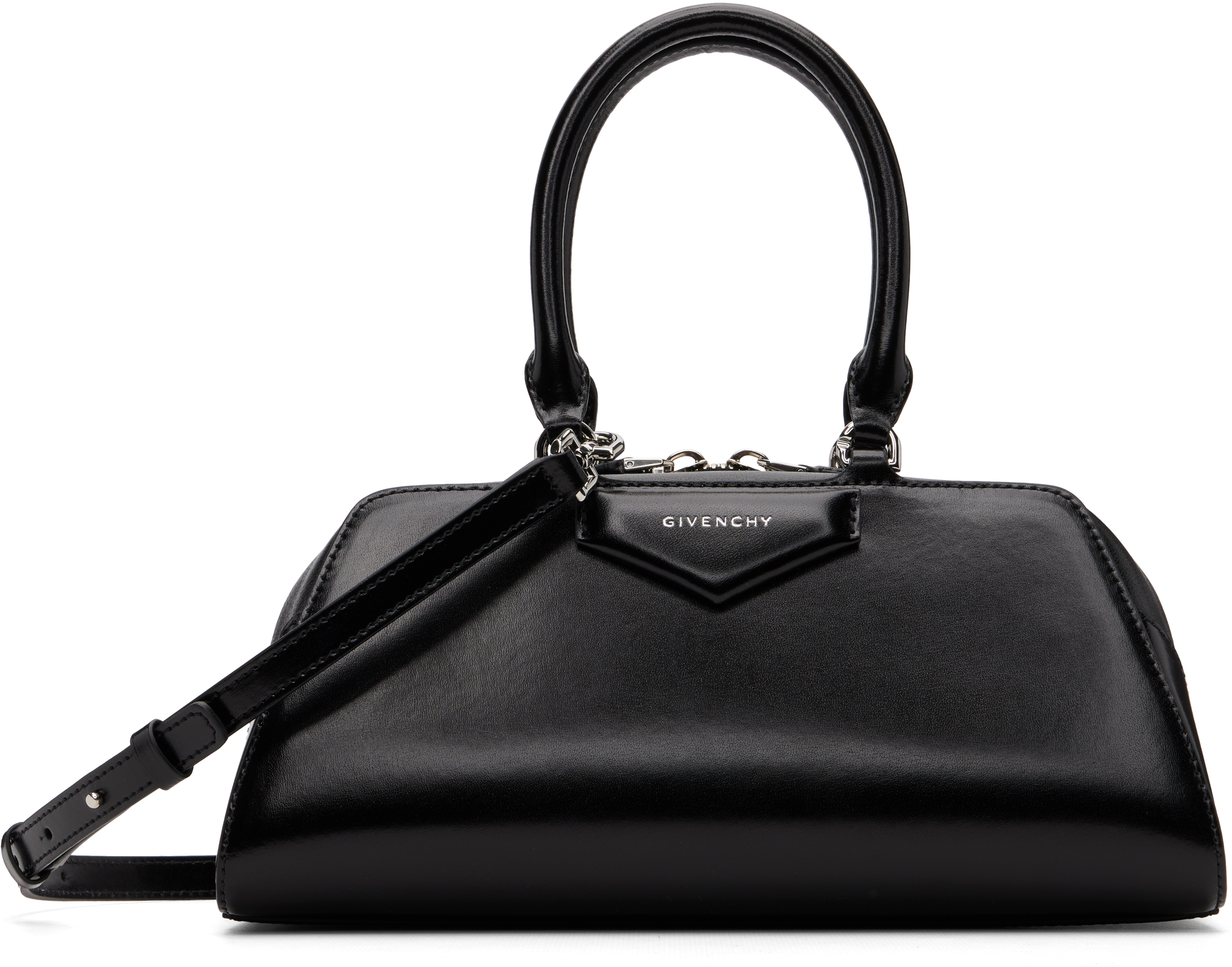 Givenchy Antigona East-west Small Leather Bag In Black
