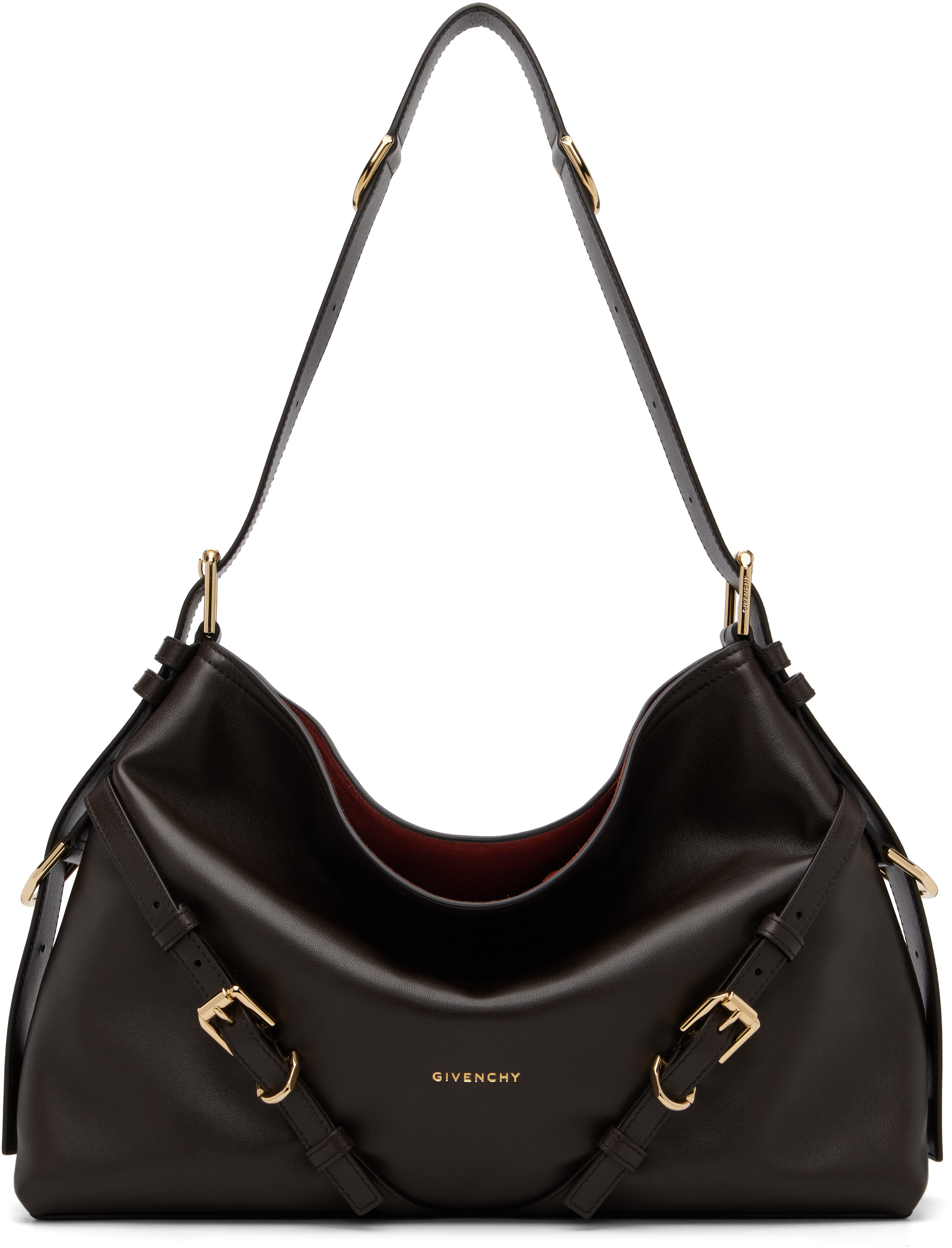 Givenchy Brown Medium Voyou Bag In Brown
