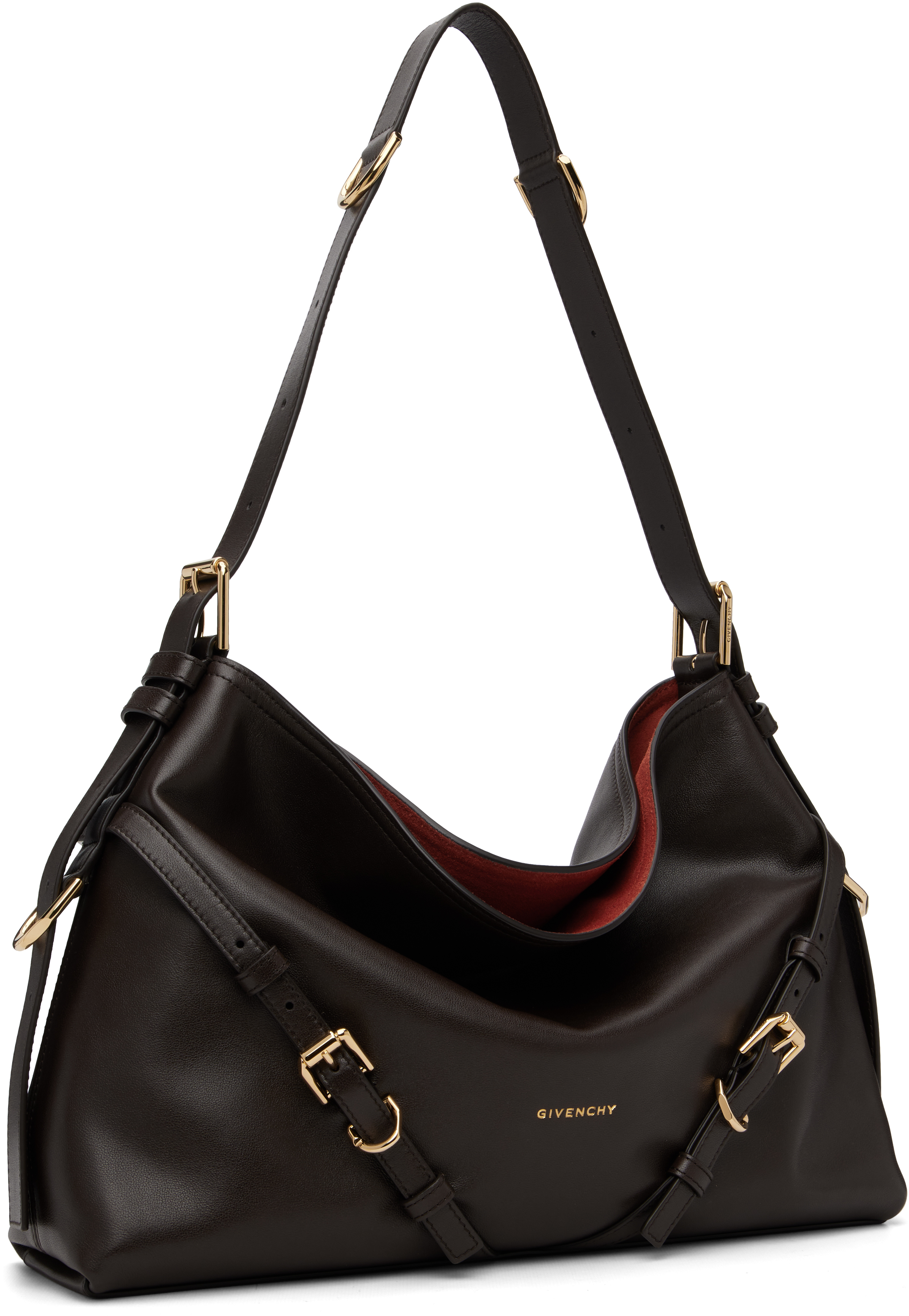 Givenchy Brown Medium Voyou Bag In Brown