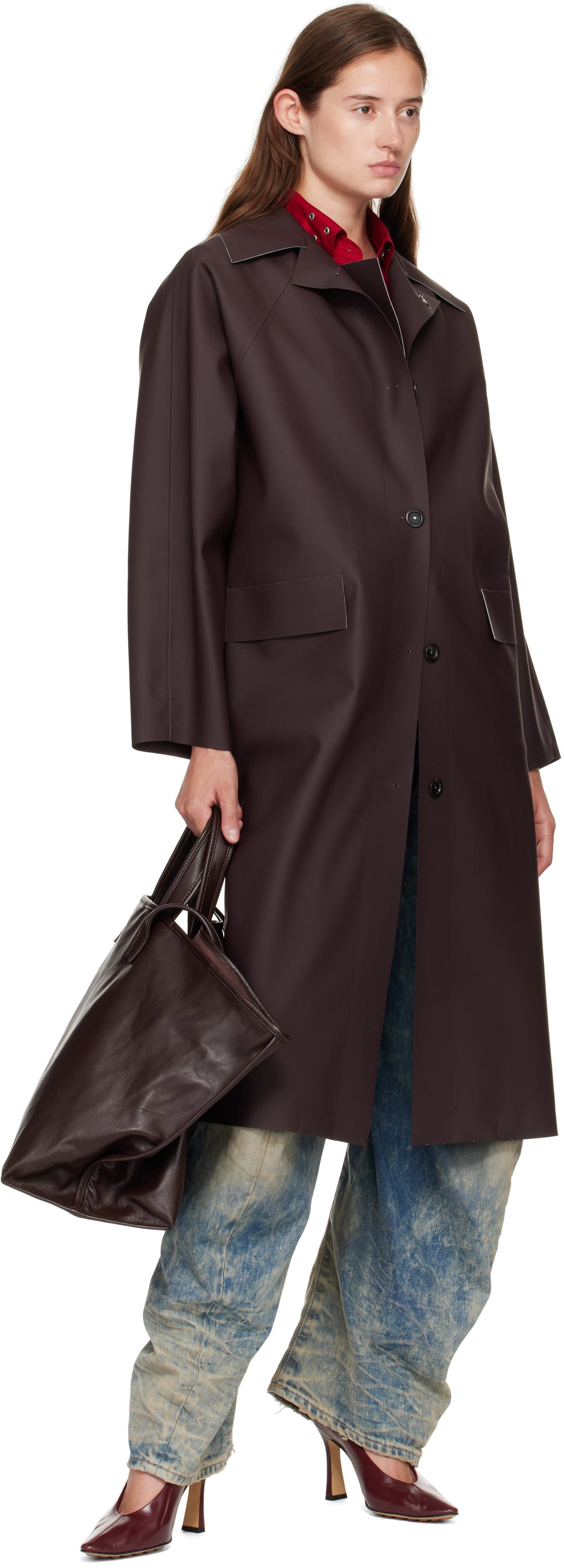 Kassl Editions Brown Lamb Leather Tote