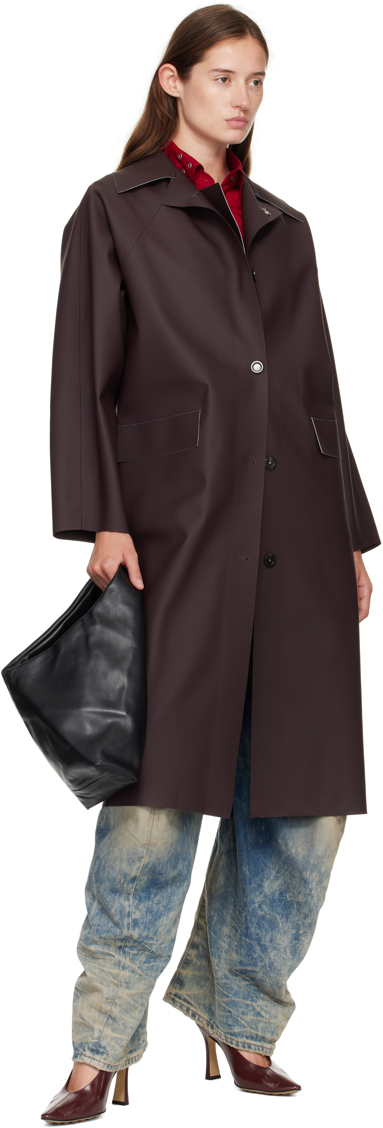 Kassl Editions Black Anchor Small Lamb Leather Tote