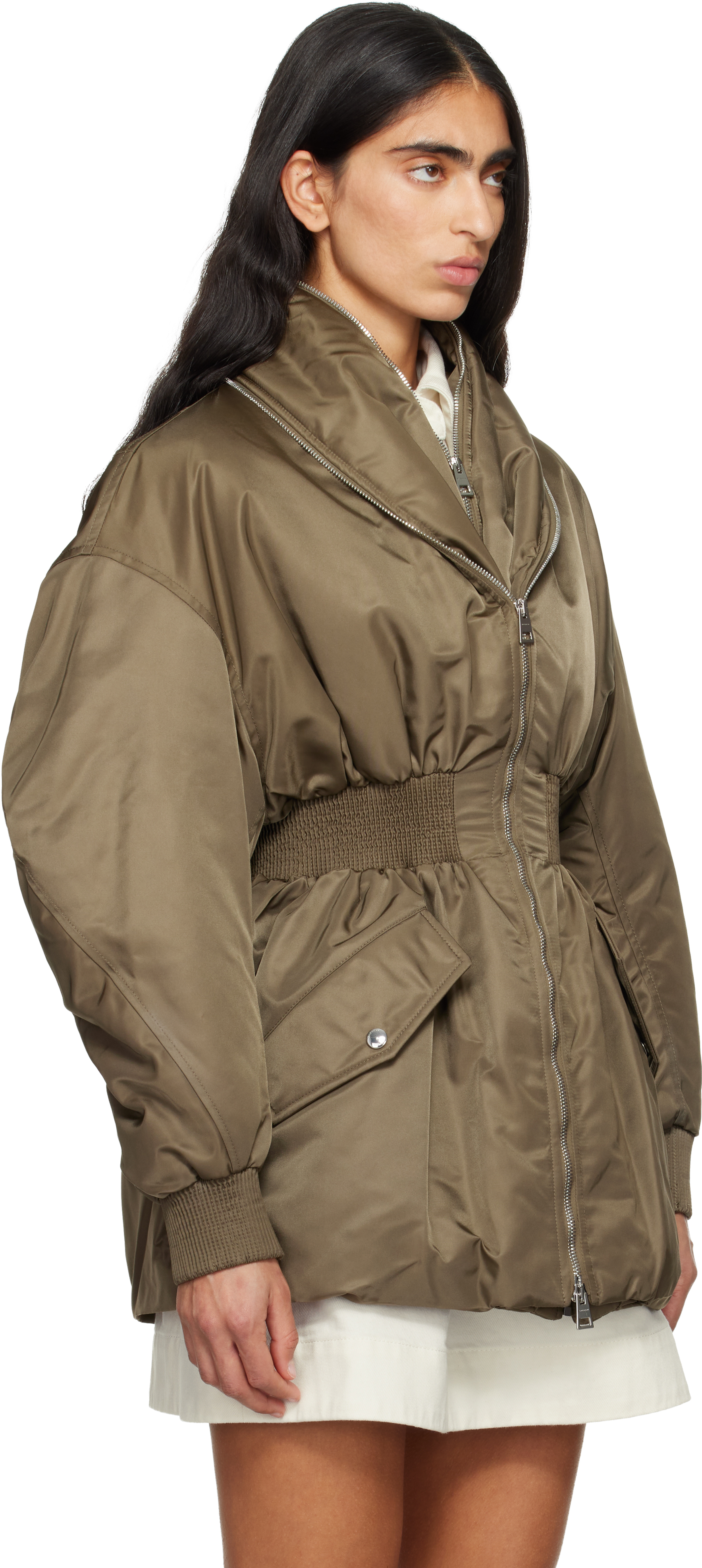 Givenchy Khaki Hourglass Bomber Jacket