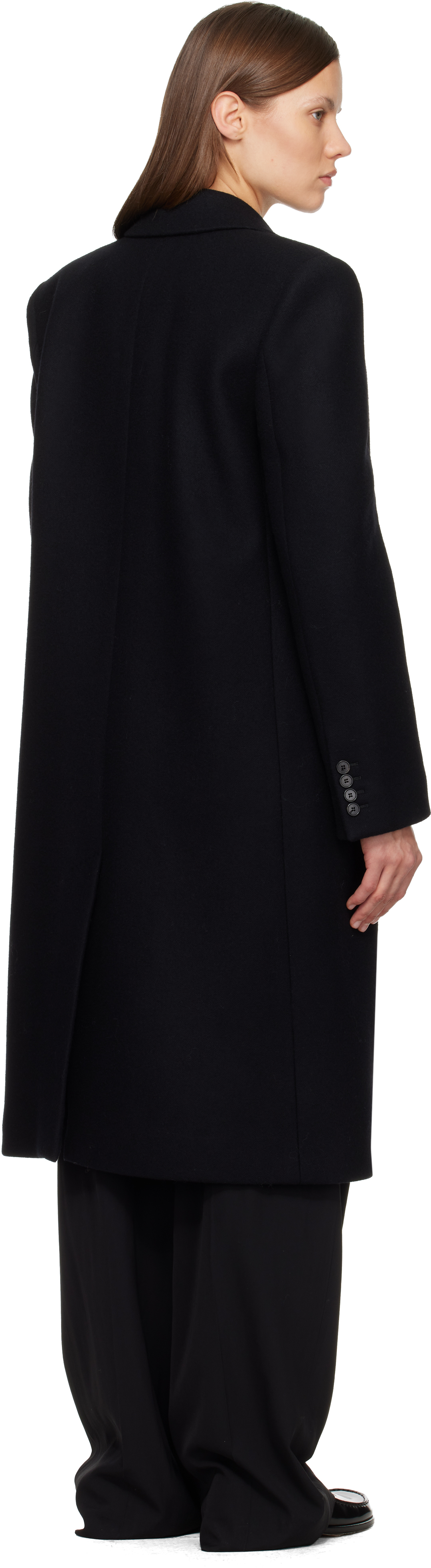 Givenchy Black Formal Wool Coat In Black