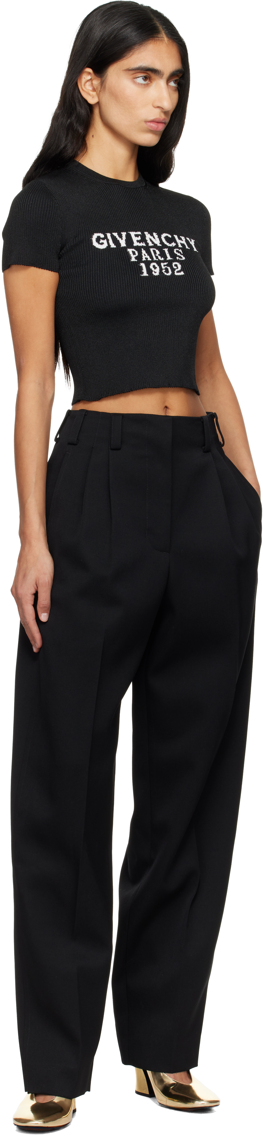 Givenchy Black Polyester T-shirt In Black