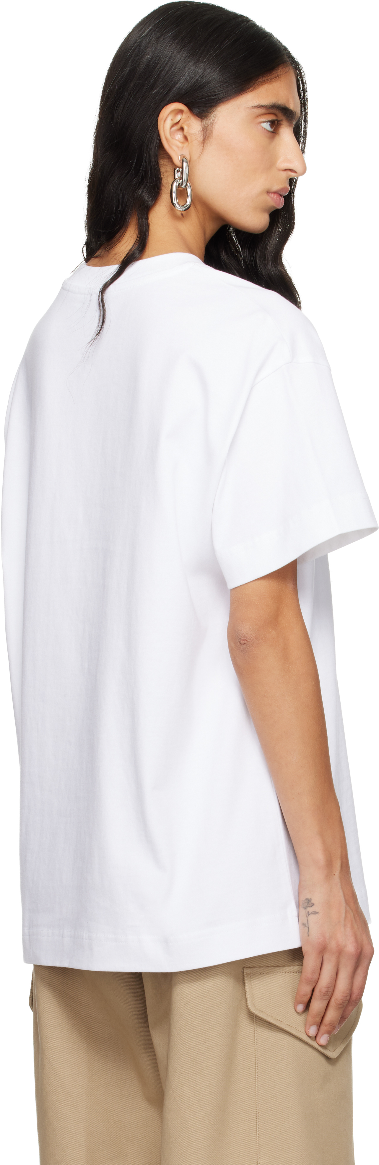 Givenchy White ' Paris' Boxy Fit T-shirt In White