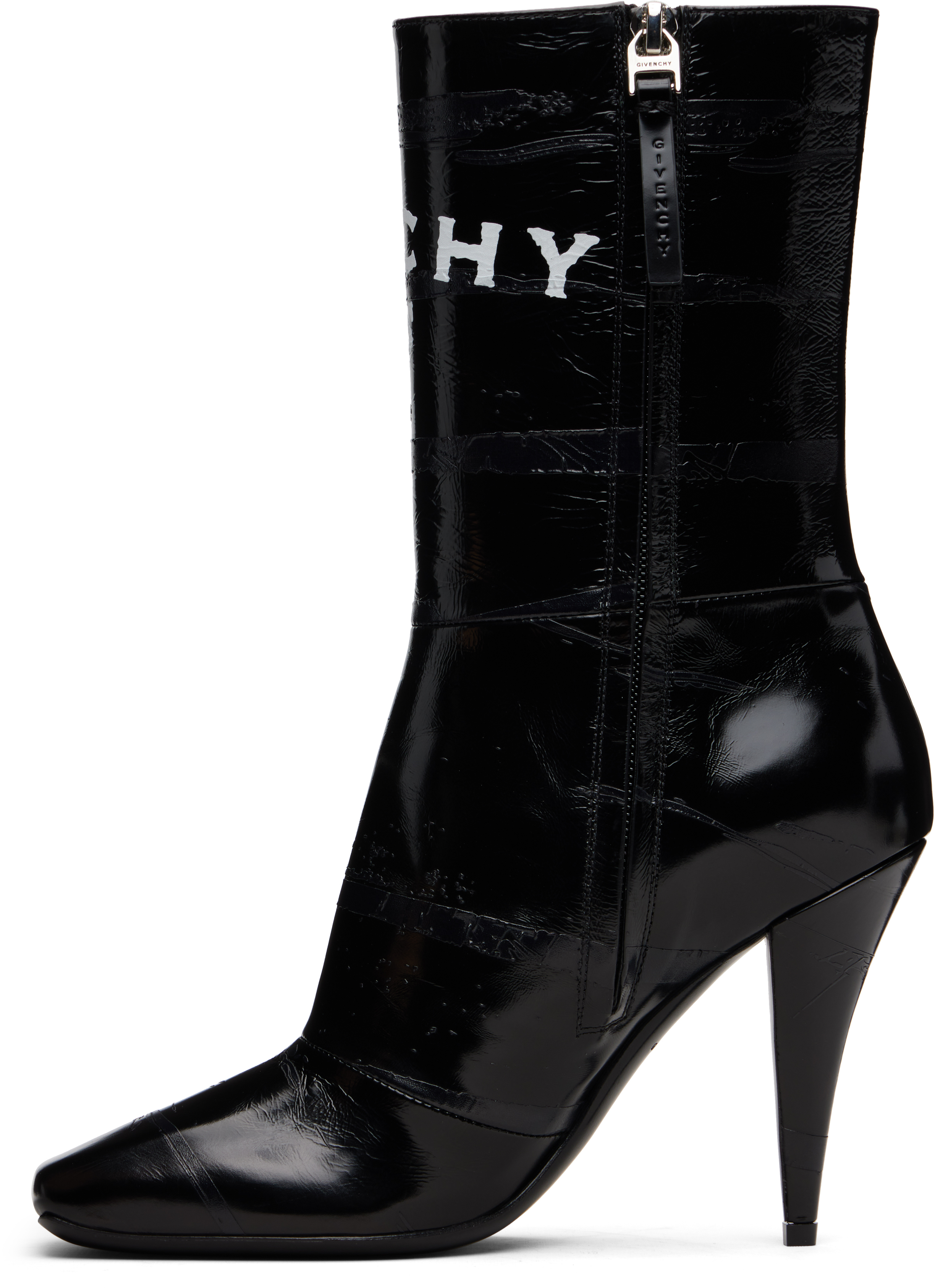 Givenchy Sliced Square 90 Ankle Boots In Black