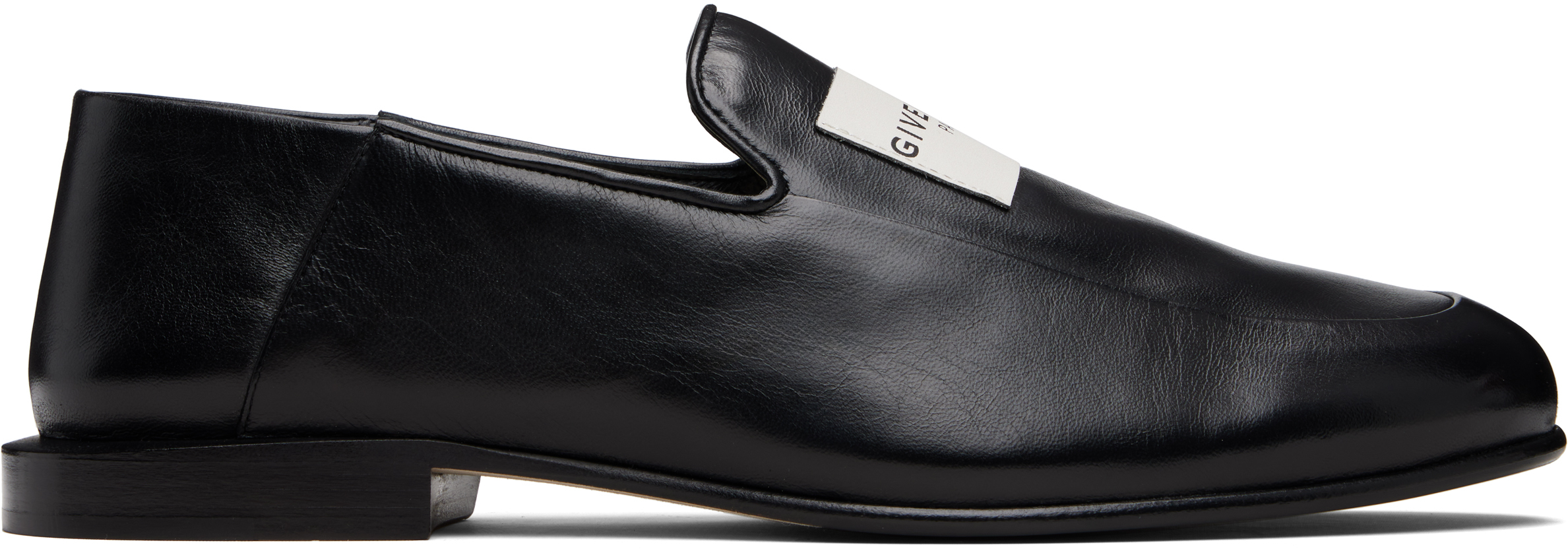 Givenchy Glossy Round Toe Loafers In Black