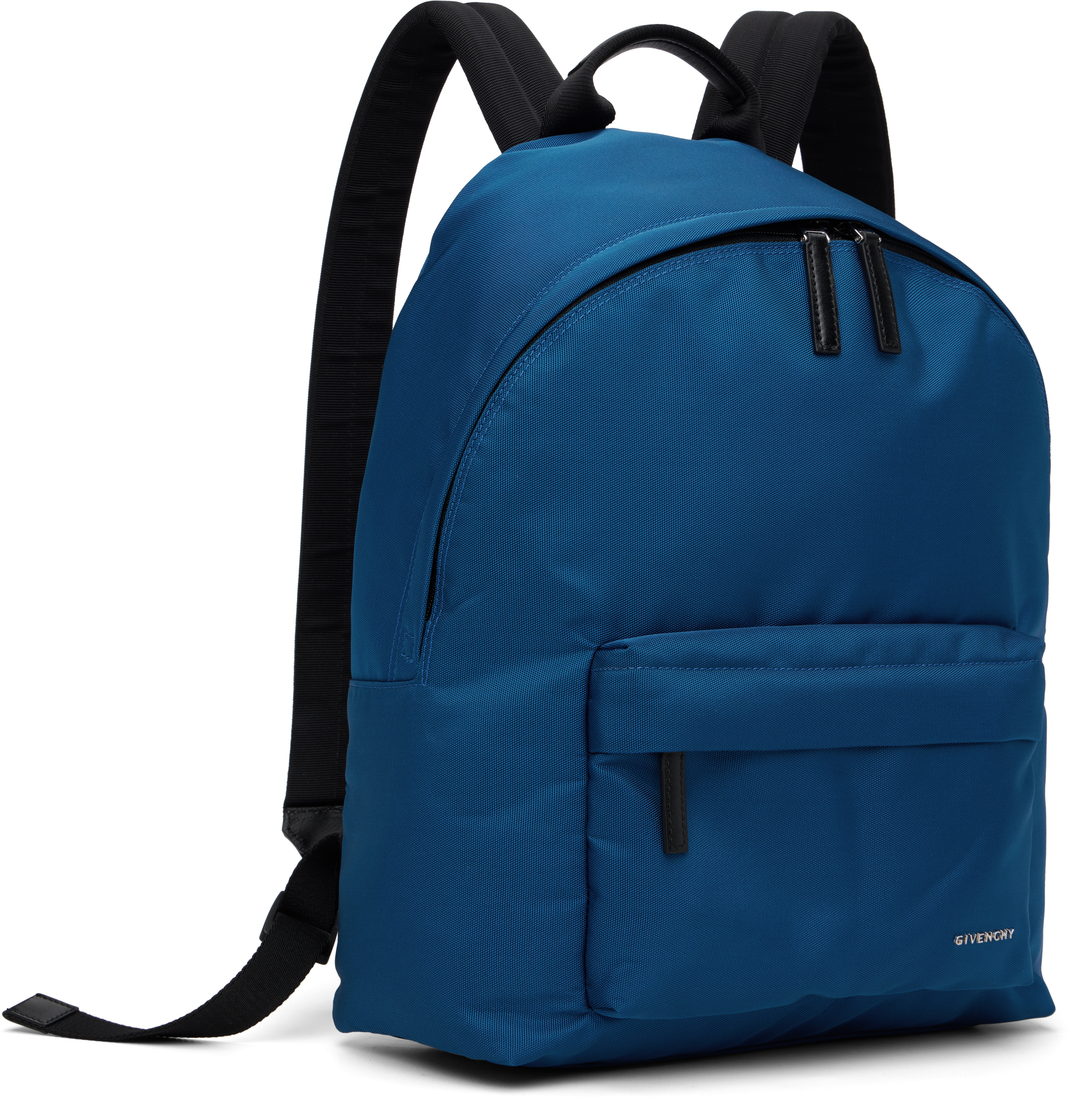 Givenchy Blue Logo Bonded Backpack In Blue
