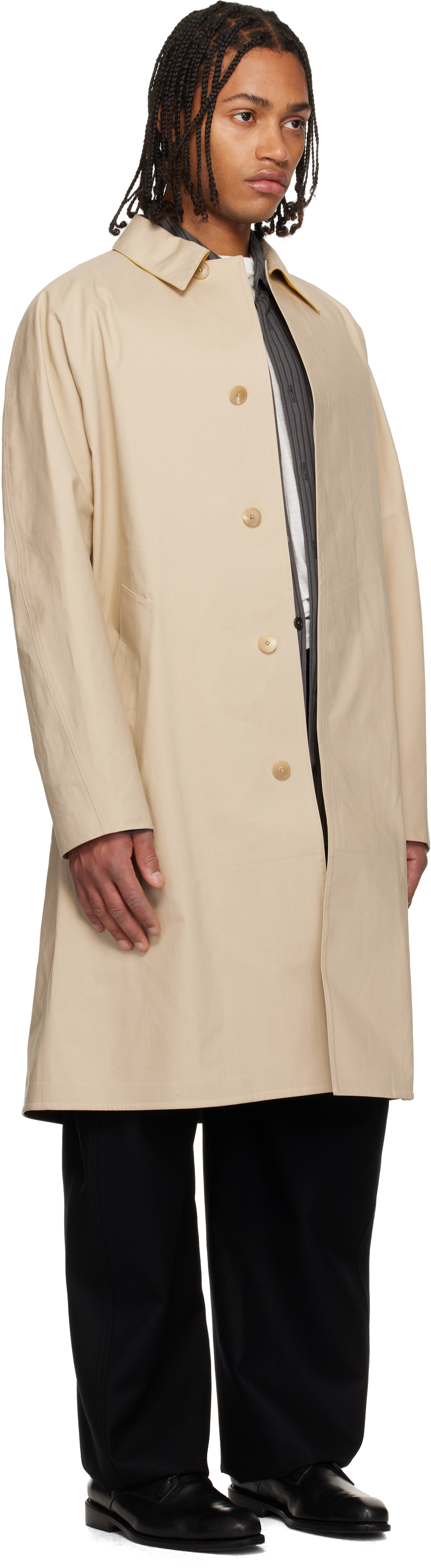 Givenchy Beige Car Coat In Brown