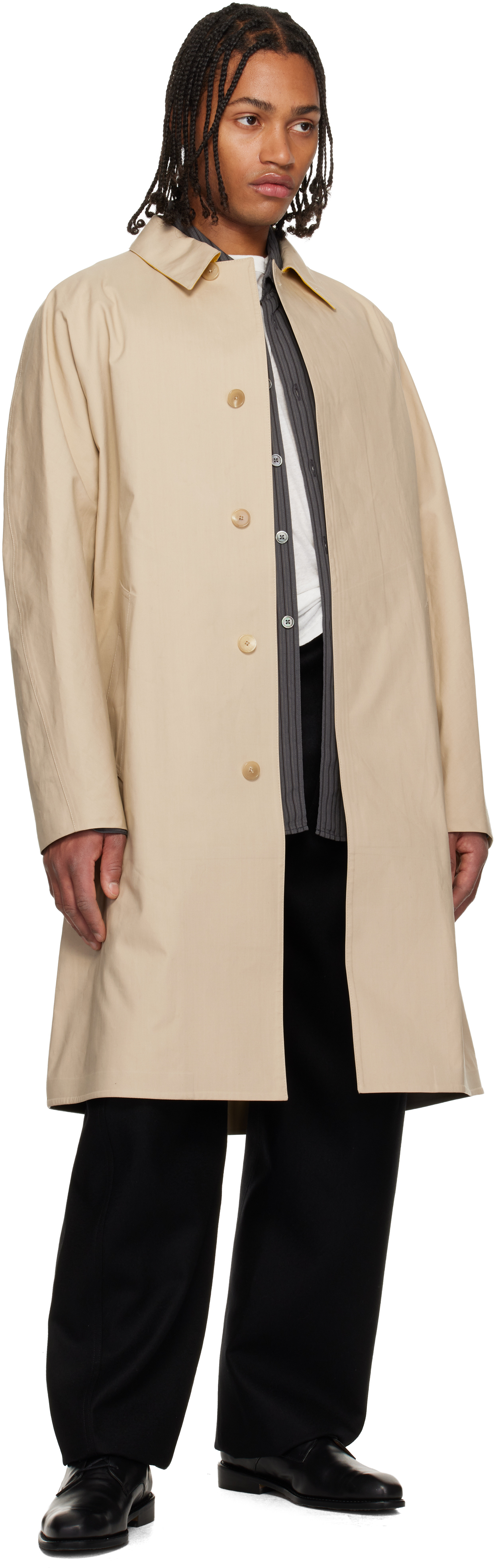 Givenchy Beige Car Coat In Brown