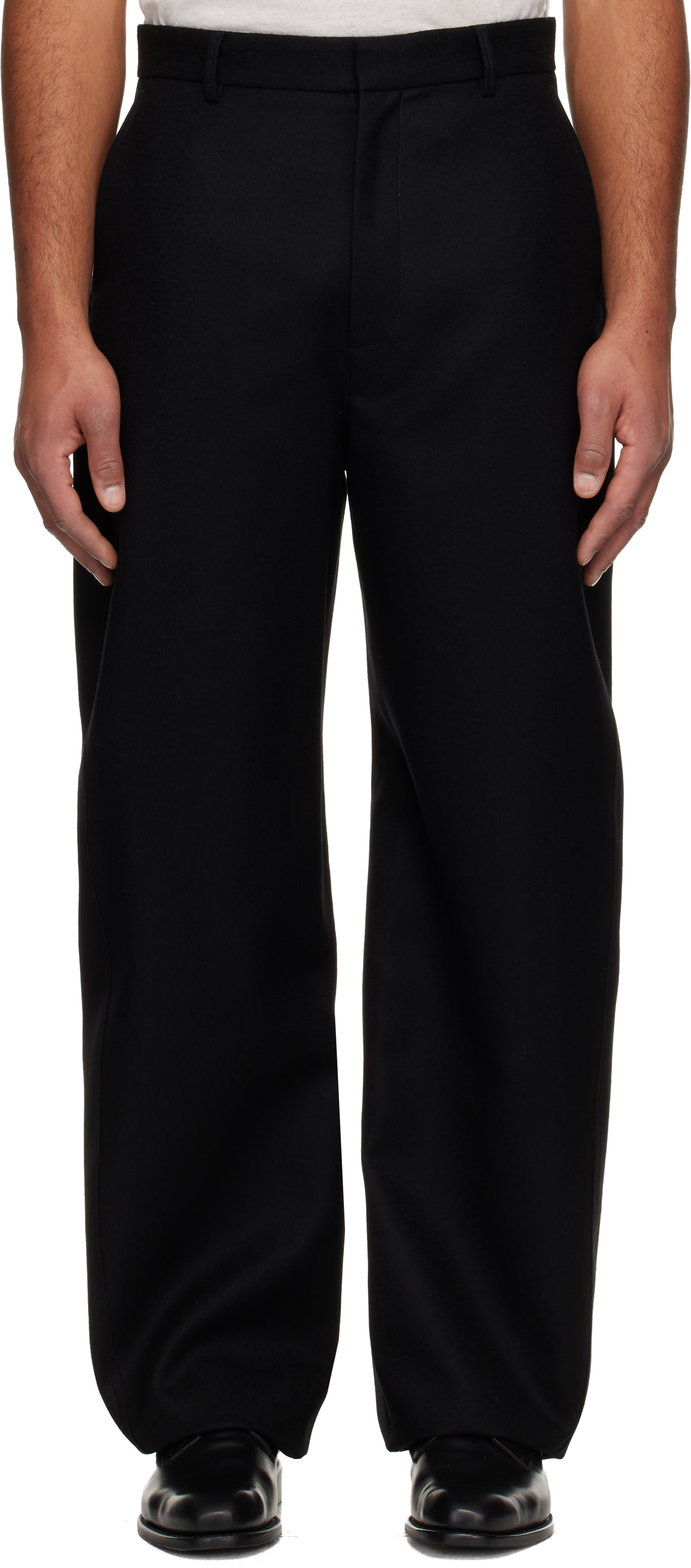 Givenchy Black Couture Seam Trousers In Multi