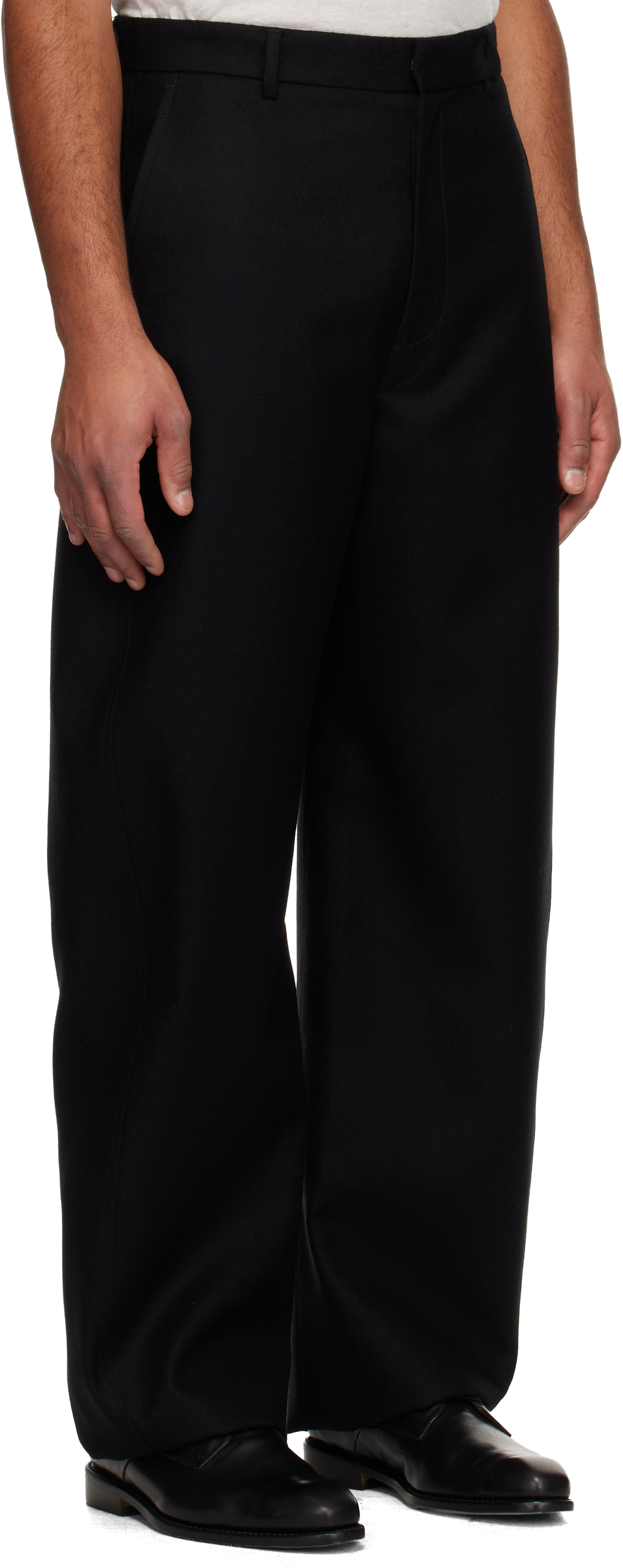 Givenchy Black Couture Seam Trousers In Multi