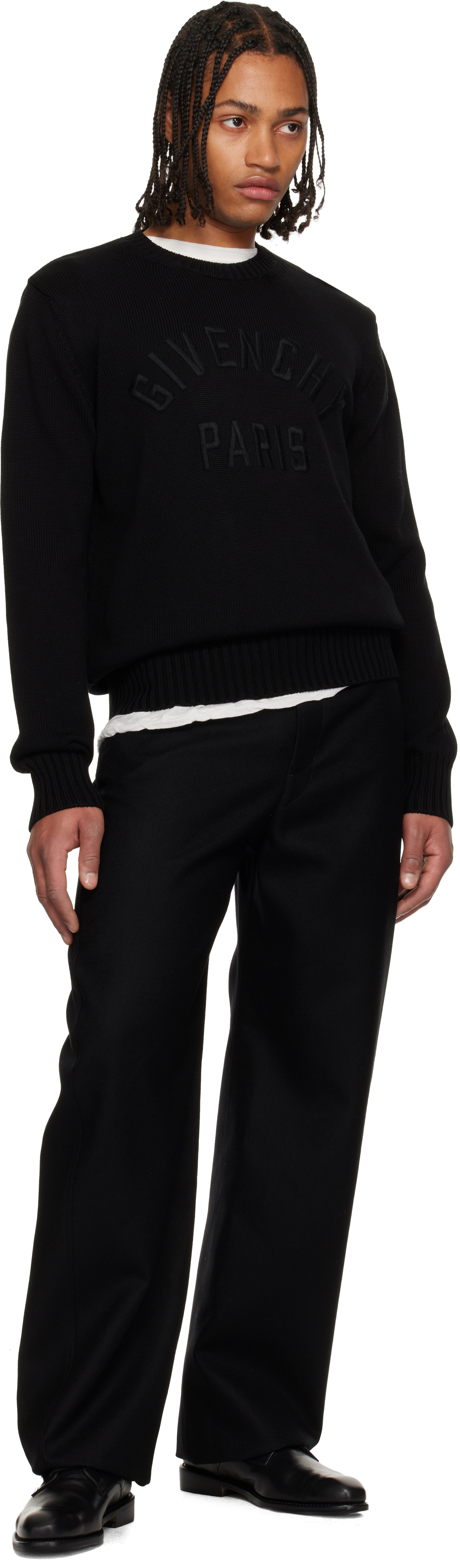 Givenchy Black Couture Seam Trousers In Multi