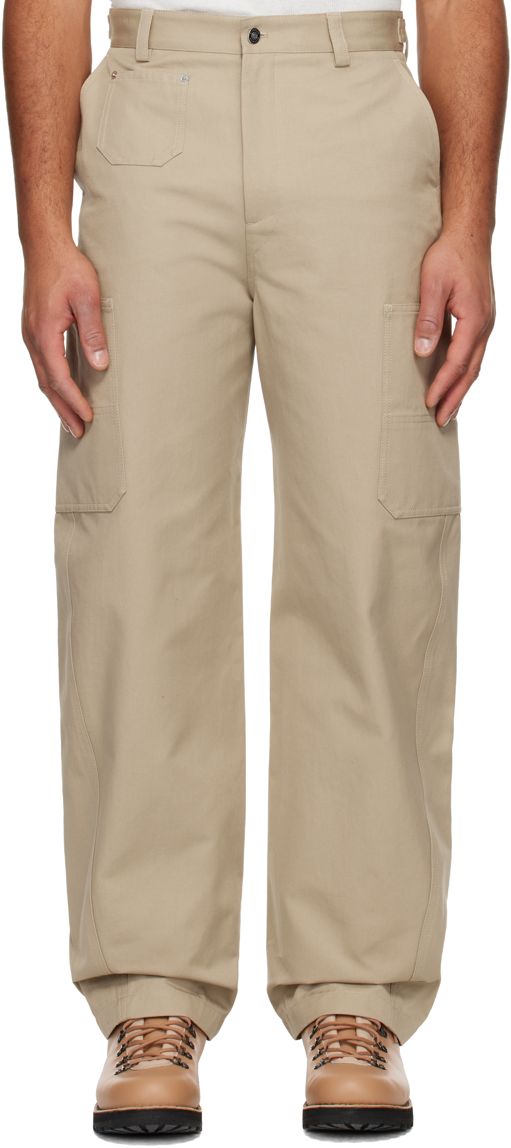 Givenchy Beige Cotton Cargo Pants In Neutral