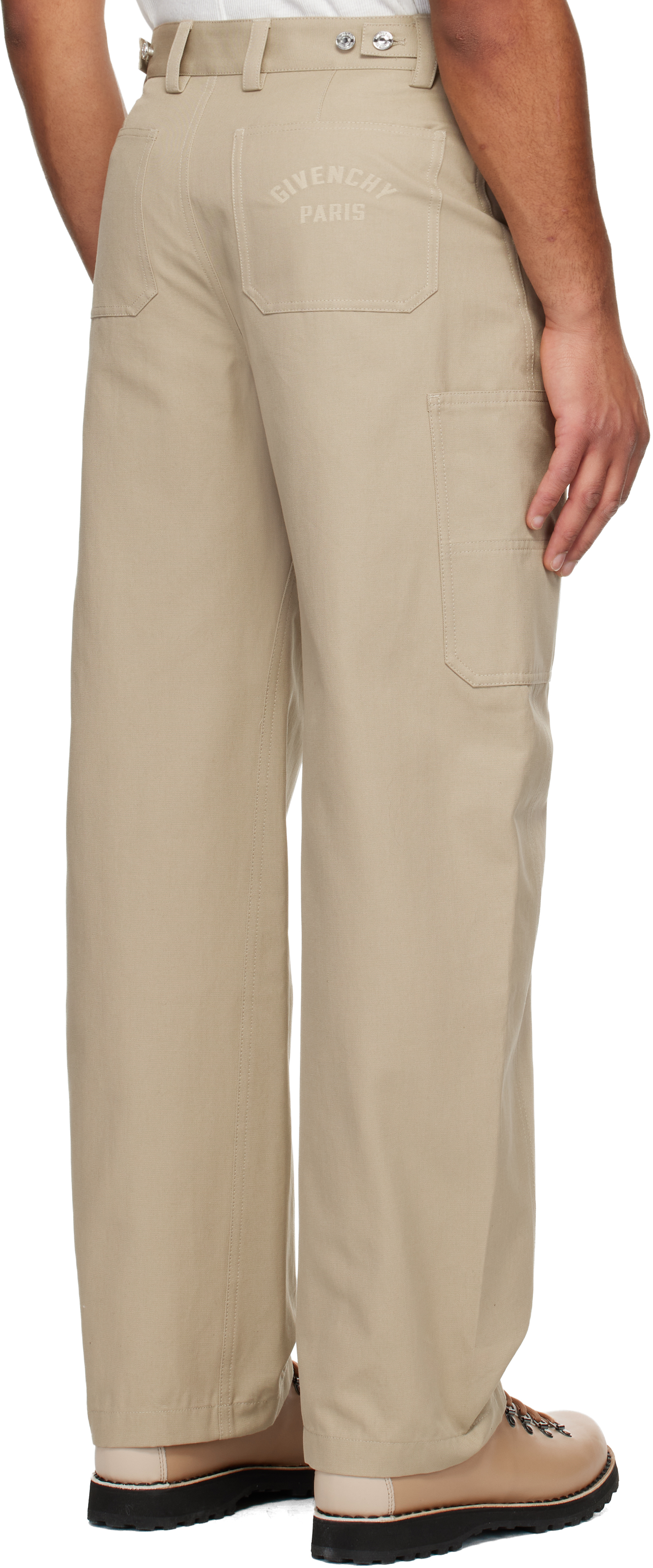 Givenchy Beige Cotton Cargo Pants In Neutral