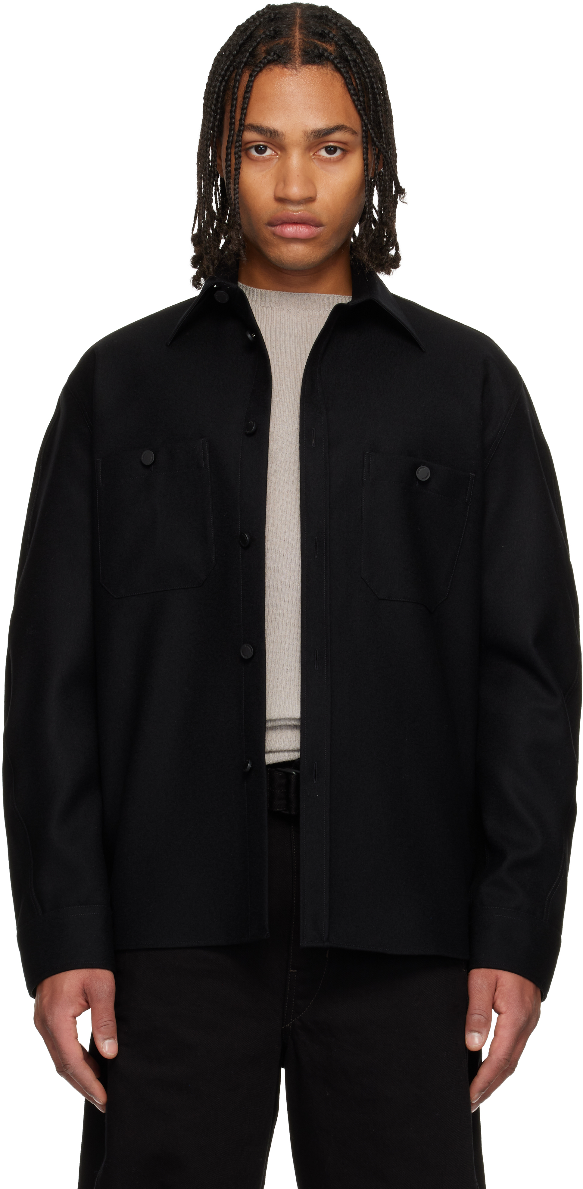 Givenchyのブラック Couture Seam シャツがセール中
