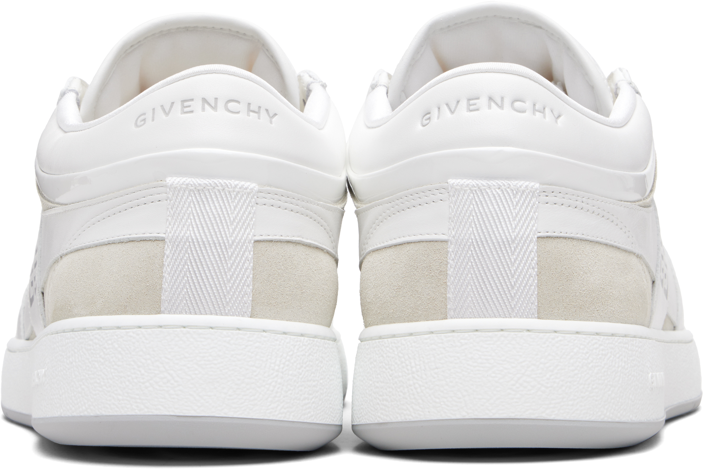 Givenchy G Move Low Top Leather Sneakers In White