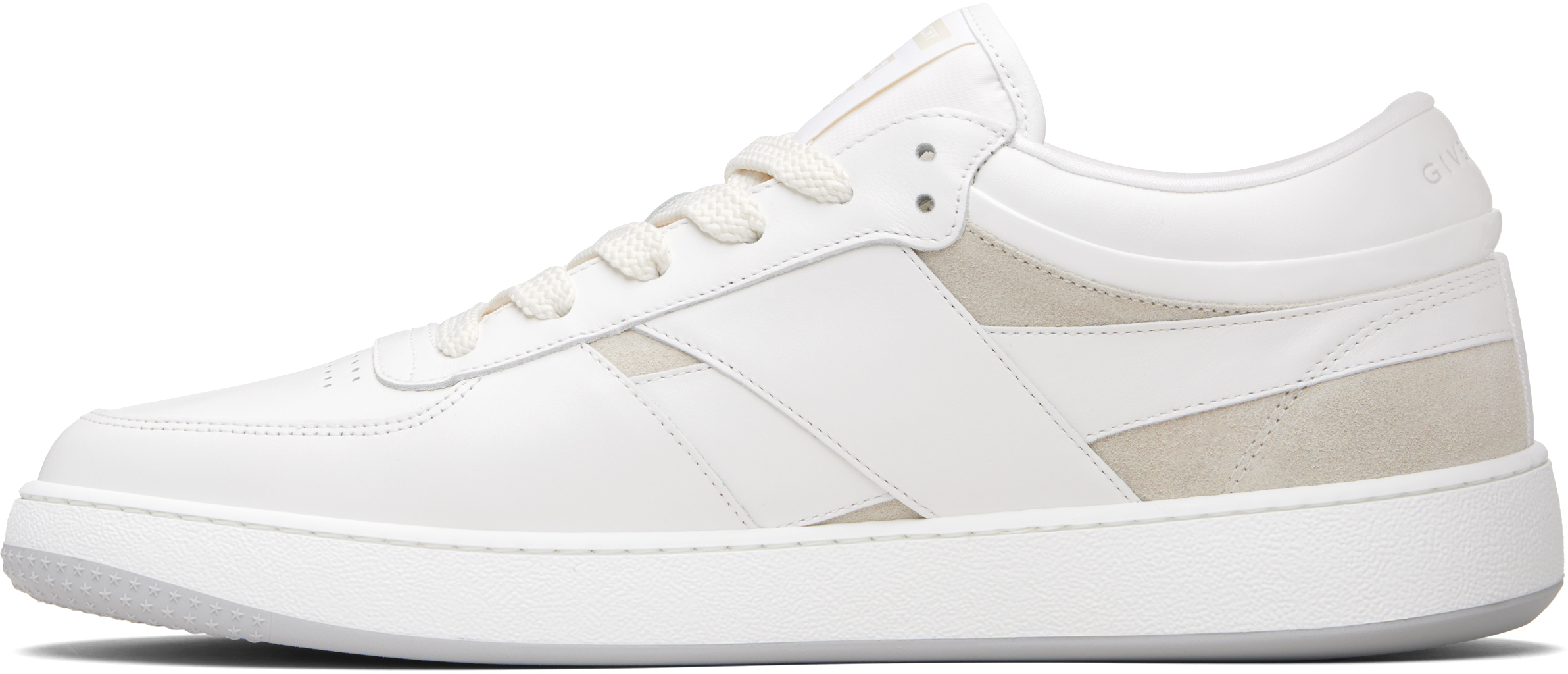 Givenchy G Move Low Top Leather Sneakers In White