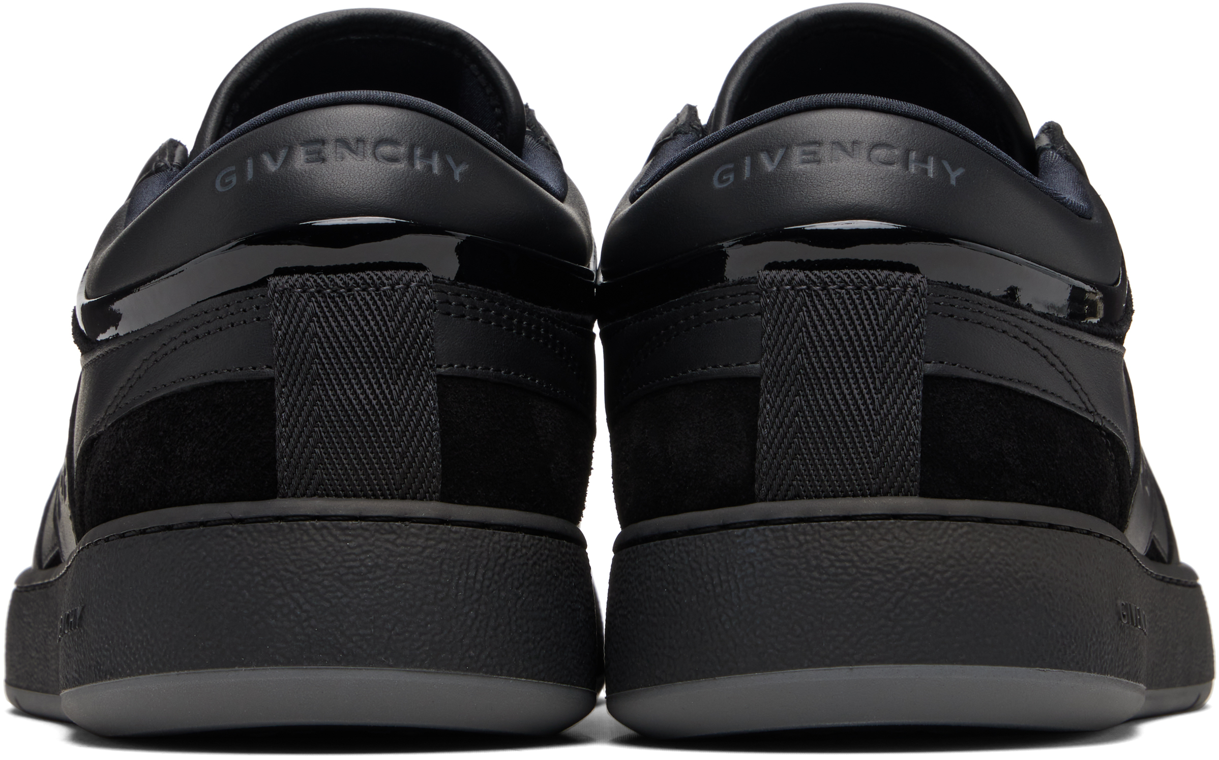 Givenchy G Move Panelled Leather Sneakers In Black